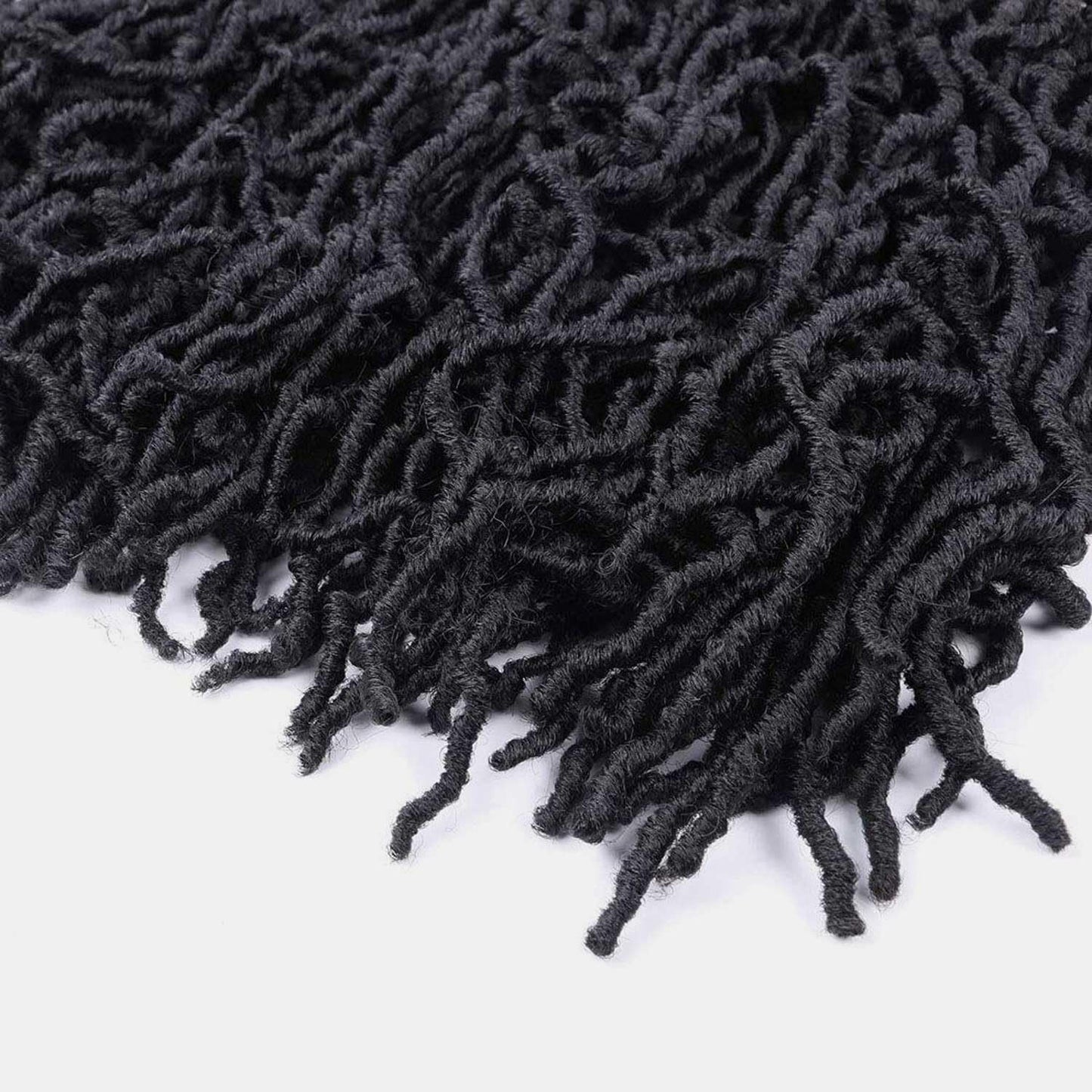 24 Inch Faux Locs Crochet Hair Pre Looped 6 Packs Soft Locs Crochet Braids Goddess Locs Dreadlocs Synthetic Hair For Black Women (24 Inch (Pack of 6), 1#)