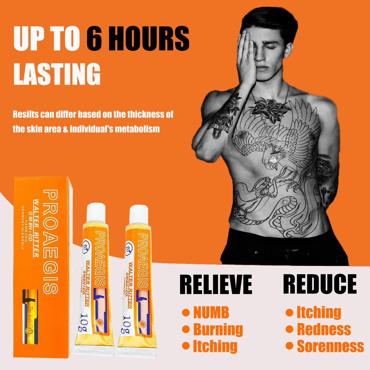 Tattoo Numbing Cream,10g Strength Numbing Cream,Painless Tattoo Numbing Cream for Relief Pain, Piercing Numbing Cream Pain Relief Cream Tattoo, Waxing, Microneedling