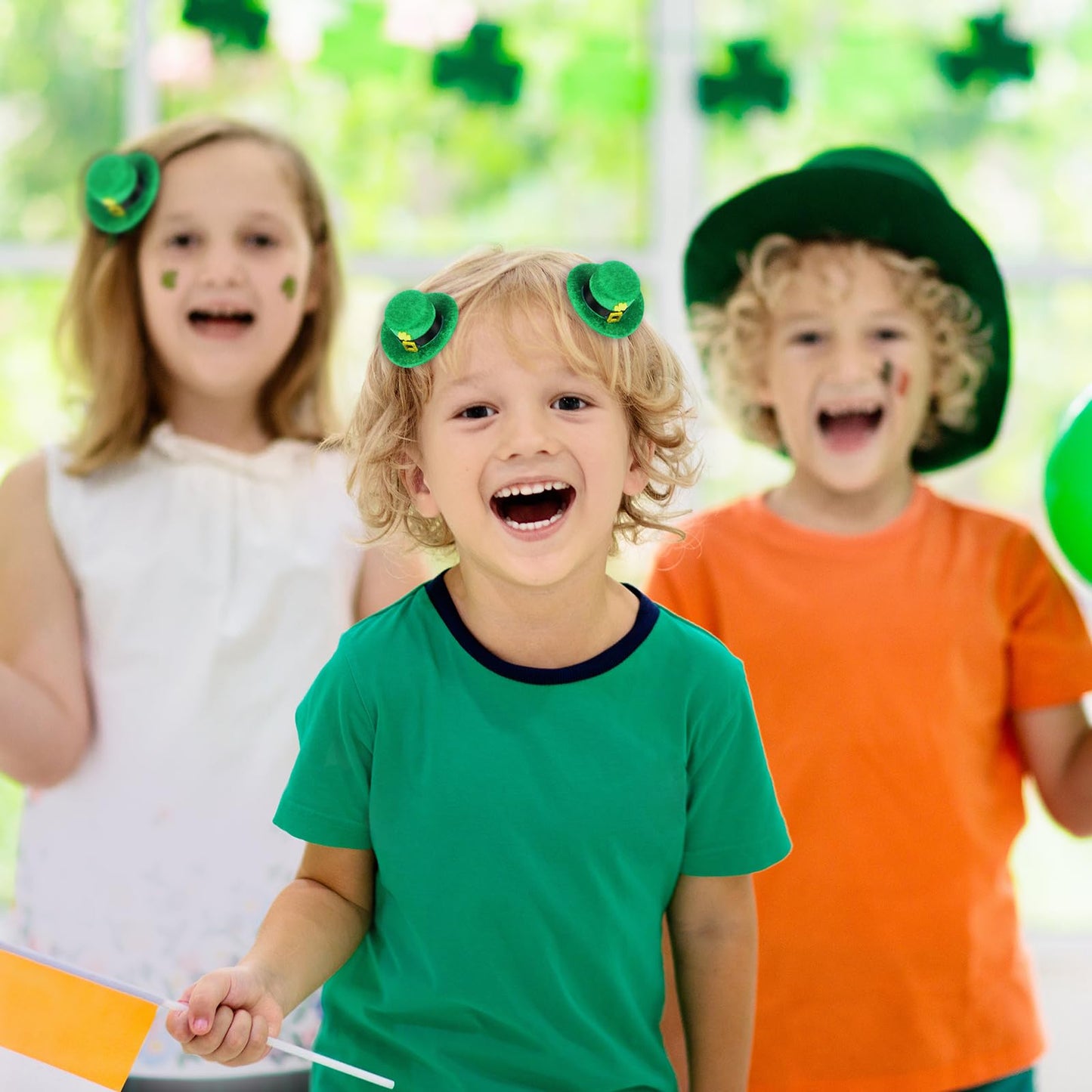 12 Pcs St Patricks Day Hair Clips, St Patricks Day Accessories, Mini Top Hat Hair Clips, Green Cowboy Hat Hair Clips, Saint Patricks Day Hair Accessories Decorations