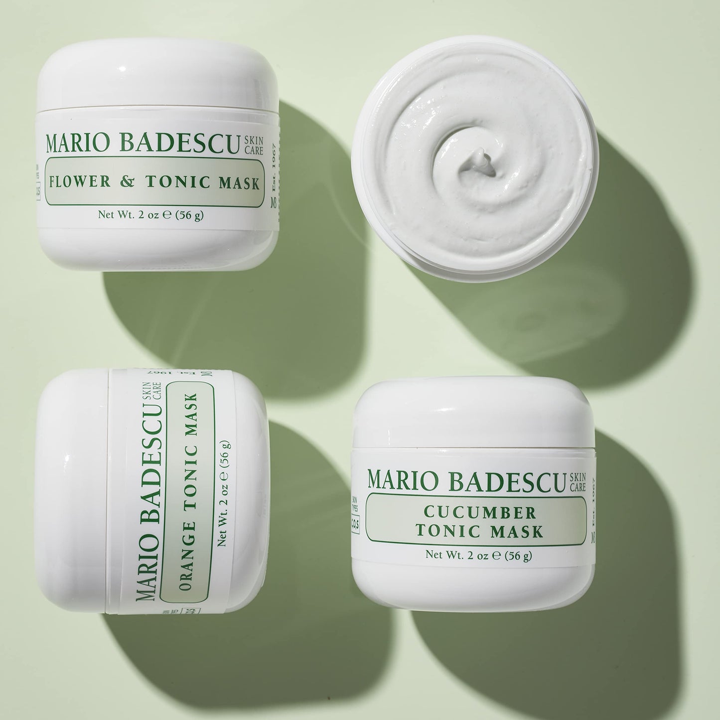 Mario Badescu Flower & Tonic Mask - Absorbs Excess Oil and Shine - Gentle and Purifying Face Care for Men and Women - Facial Mask Ideal for Combination, Oily or Sensitive Skin, 2 oz