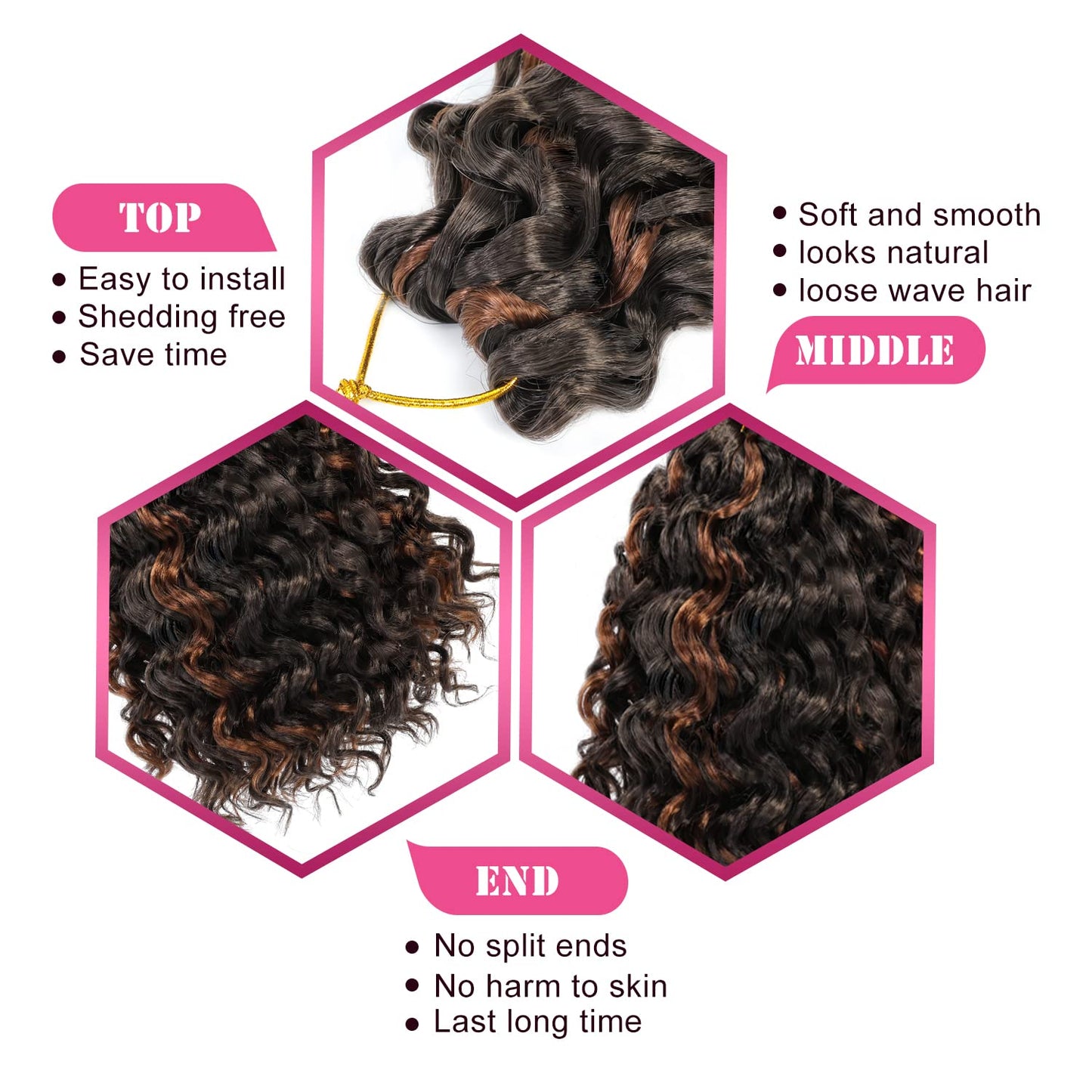 Gogo Curl Crochet Hair 8 Inch Short Curly Crochet Hair for Black Women Beach Curl Water Wave Curly Crochet Braids Hair, Deep Wave Synthetic Braiding Hair Extensions(8 inch P4/30)