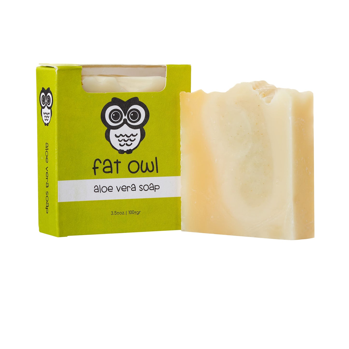 Fat Owl Products Handmade Natural Soap Bars - Palm Oil Free, Organic Bar Soap for Men and Women - Cold Pressed, Fragrance Free 3.5 oz Body Soap Bars (Aloe Vera, Argan, Lavender)