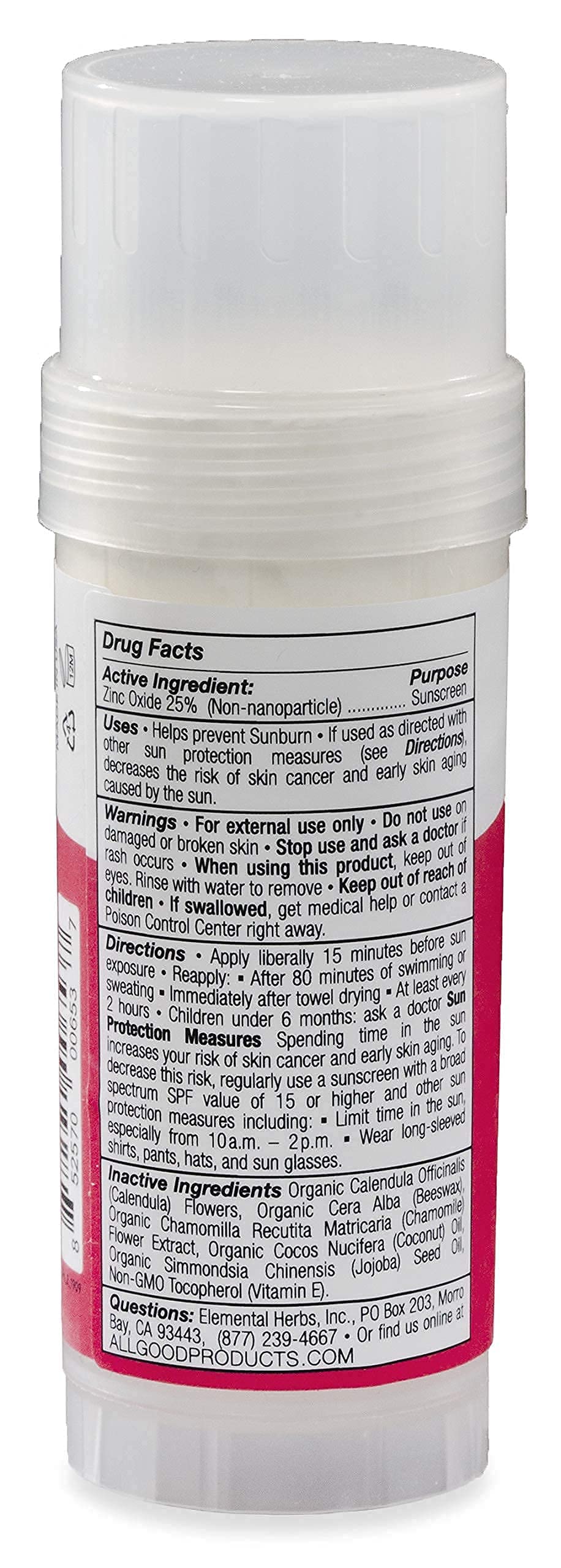 All Good Baby & Kids Mineral Sunscreen Butter Stick for Face, Nose, Ears - UVA/UVB Broad Spectrum SPF 50, Coral Reef Friendly, Water Resistant, Zinc Oxide, Vitamin E (2.75 oz)(2-Pack)