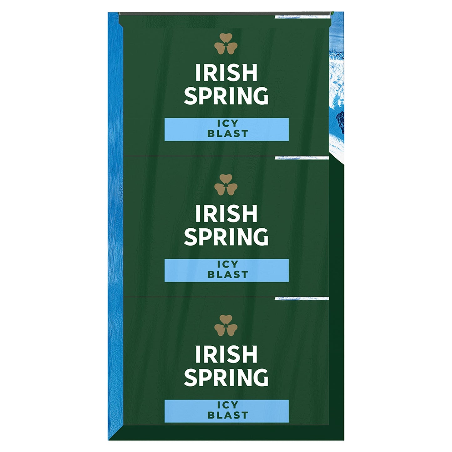 Irish Spring Icy Blast Bar Soap for Men, Mens Soap, Smell Fresh and Clean 12 Hours, Men Bars Washing Hands Body, Mild Skin, Recyclable Carton, 24 Pack, 3.7 Oz