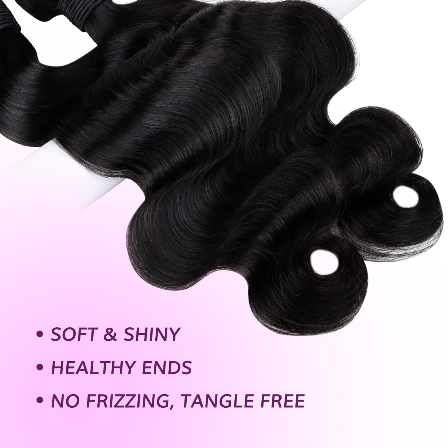 IDN BEAUTY 15A Cambodian Raw Human Hair Bundles Natural Black Weave Bundles Unprocessed Raw Hair Bundles Double Weft Full-Length Strands Full Thick Ends BW Human Hair 16 Inch