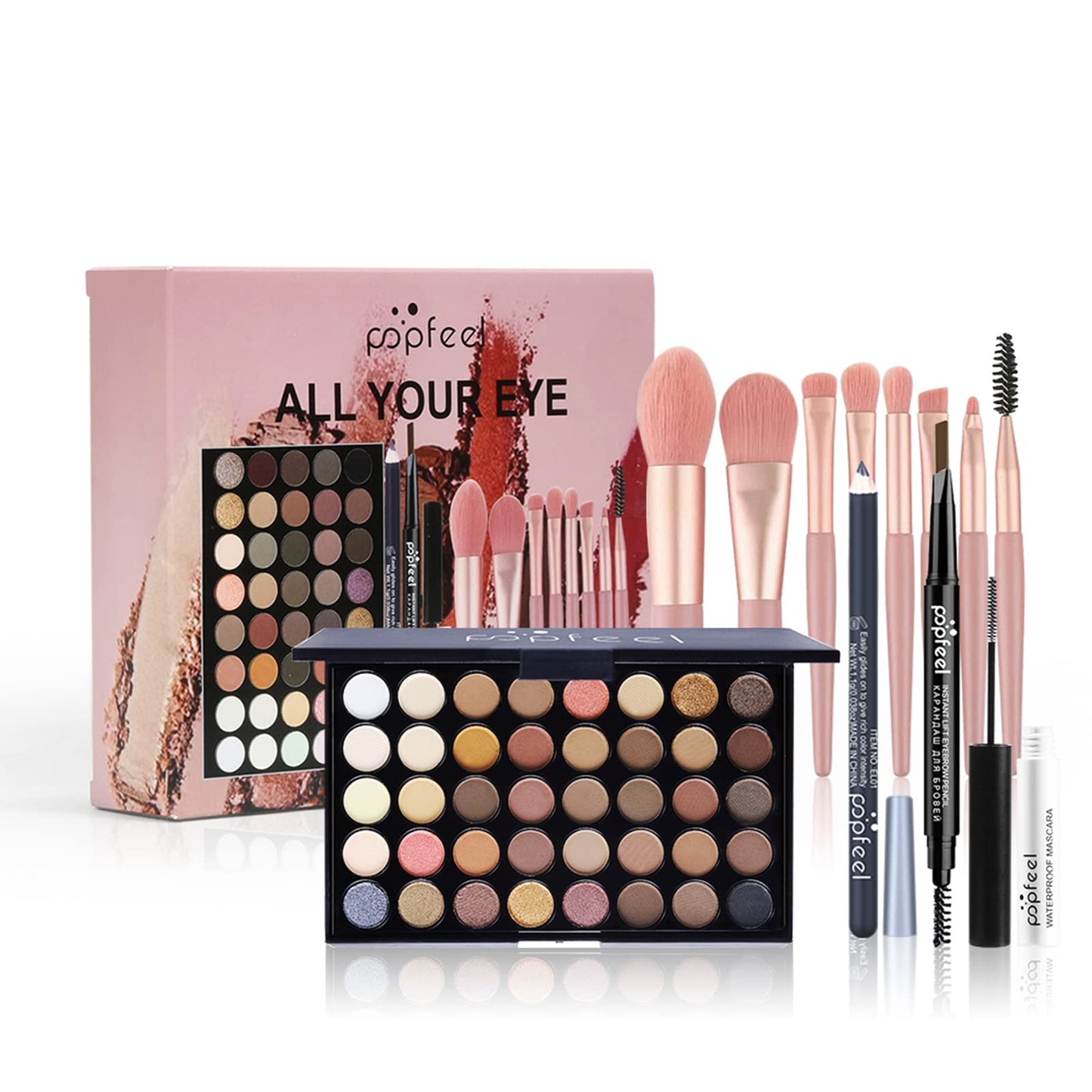 Joyeee Makeup Kit All-in-one Girls Makeup Gift Set for Women Full Starter Cosmetics Kit, Include Eye Brushes Set, Eyeshadow Palette, Eyebrow Pencil, Mascara, Eyeliner Pencil