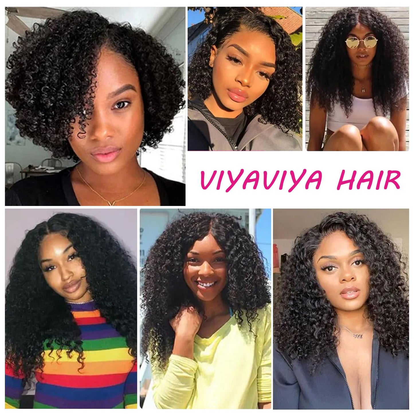 VIYAVIYA Hair 10A Brazilian Curly Hair Wave Bundles Human Hair 2 Bundles 18 20 Inches 100% Unprocessed Human Hair Bundles Wet And Wavy Bundles Curly Virgin Hair Extensions Natural Color