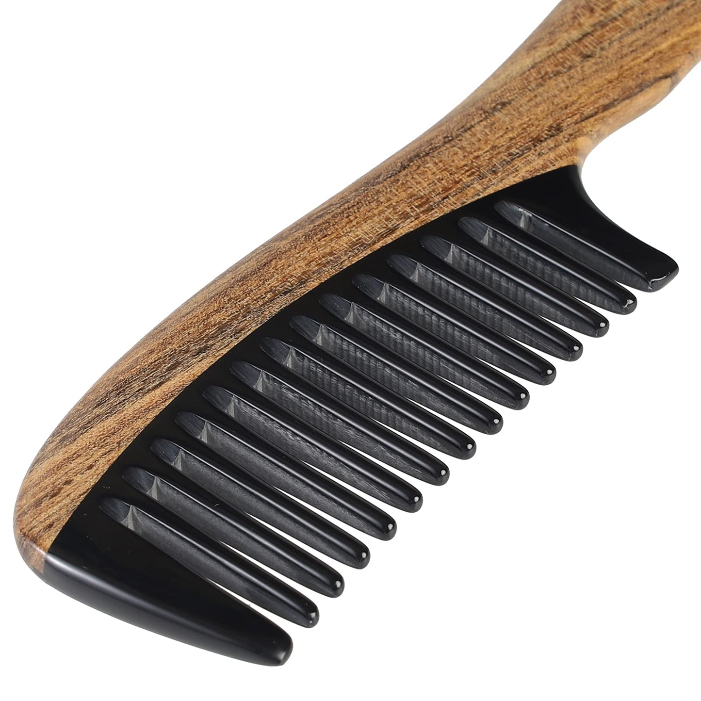 Onedor Handmade 100% Natural Chacate Preto Wood Hair Combs - Anti-Static Sandalwood Scent Natural Hair Detangler Wooden Comb (Wide Tooth)