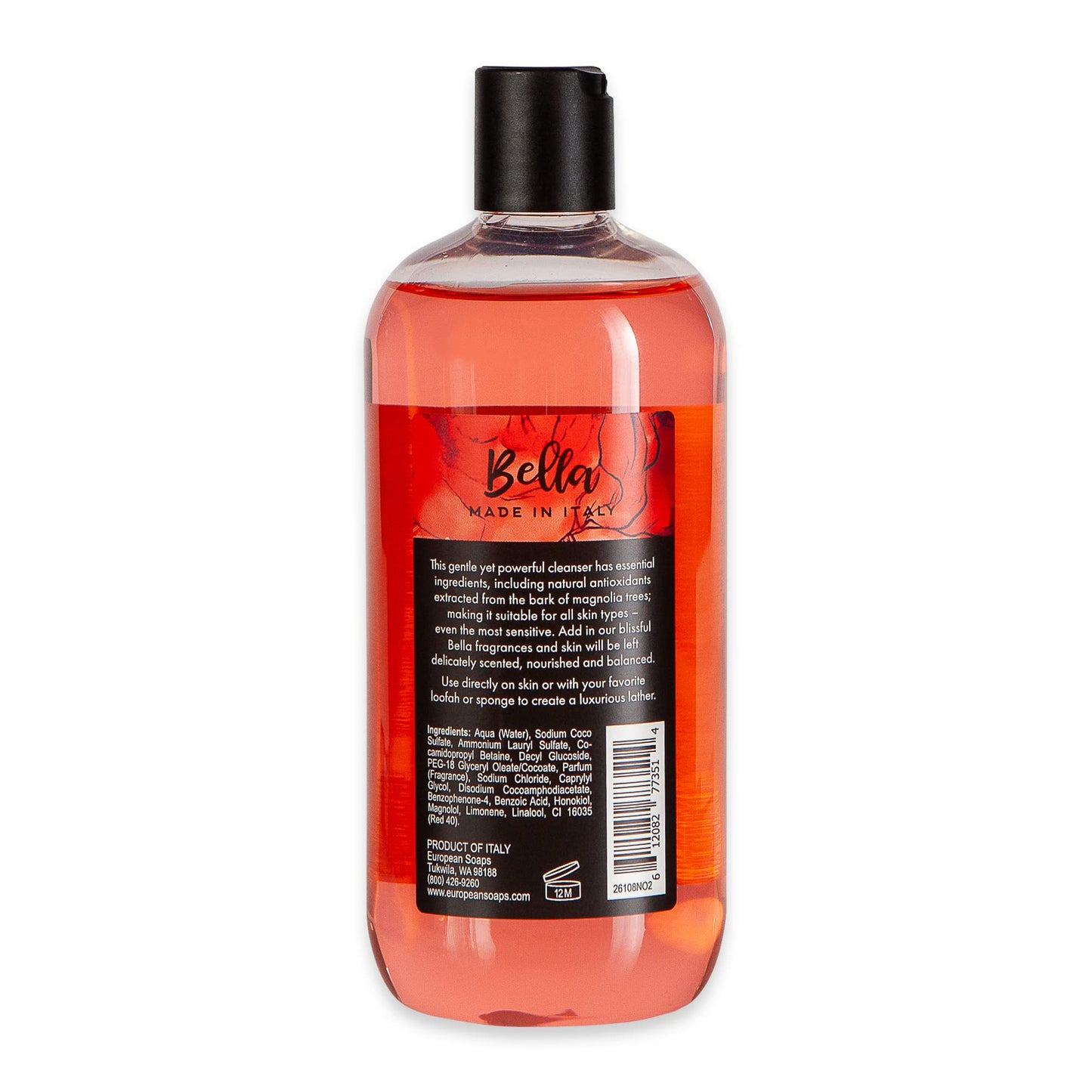 Via Mercato Bella Collection, Hydrates & Invigorates, Shower Gel, 500 ML, No. 2 - Sour Cherries & Pomegranate