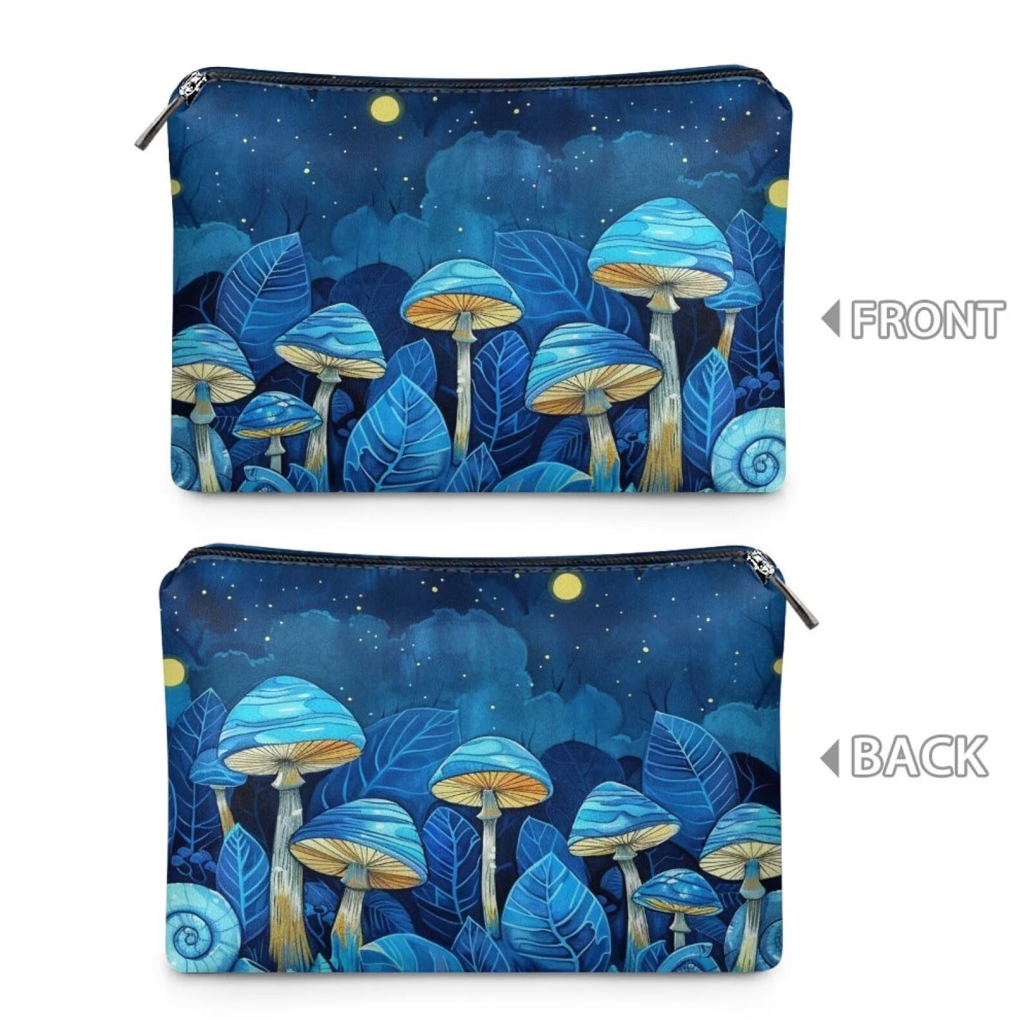 ELEDIZI Cute Mushroom Makeup Bag Waterproof Toiletry Bag for Women Leather Cosmetic Pouch Traveling Makeup and Skincare Bag Travel Essentials for Women Toiletries Bag Birthday Gifts for Teen Girls