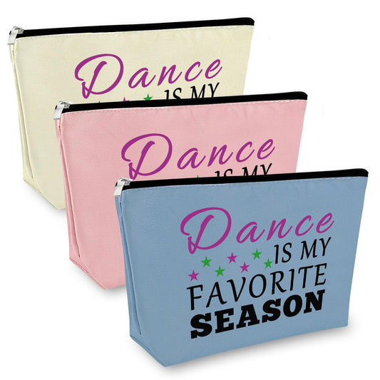 Dancer Gift for Women Makeup Bag Dance Student Gift Dance Teacher Appreciation Gift Dance Teams Inspiration Gifts Cheer Coach Gift Dance Lover Gift Christmas Birthday Gift 3PCS Travel Cosmetic Pouch