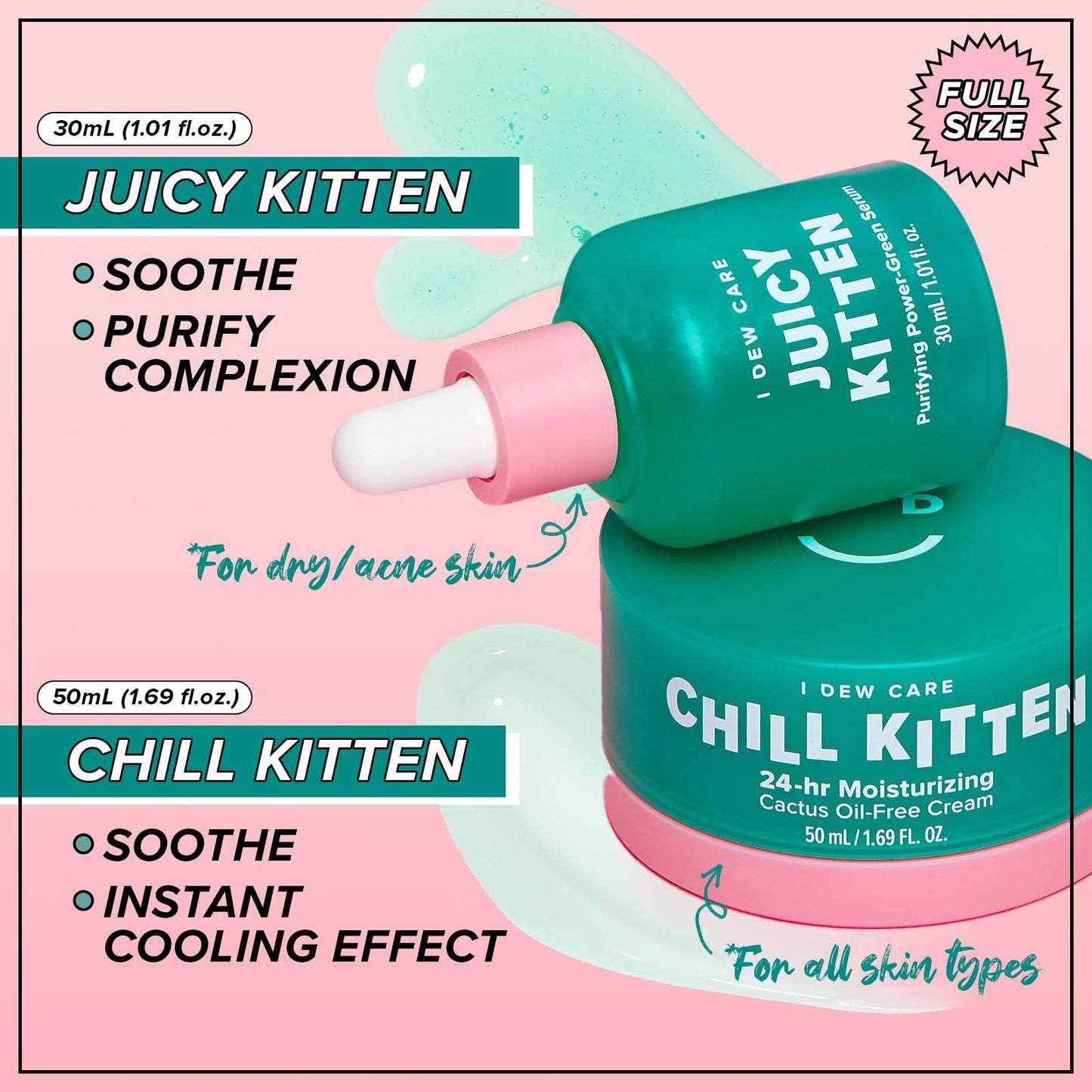 I DEW CARE Juicy Kitten + Chill Kitten Bundle