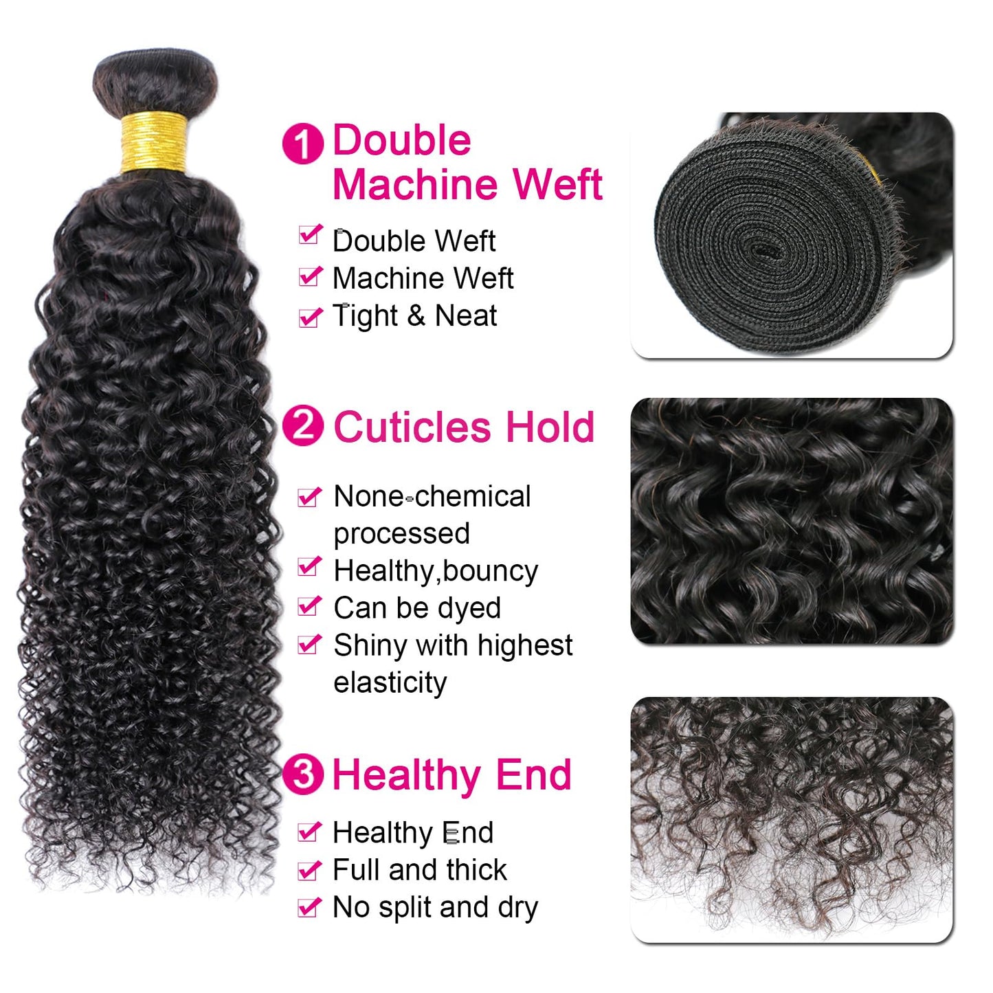 VIYAVIYA Hair 10A Brazilian Curly Hair Wave Bundles Human Hair 2 Bundles 18 20 Inches 100% Unprocessed Human Hair Bundles Wet And Wavy Bundles Curly Virgin Hair Extensions Natural Color