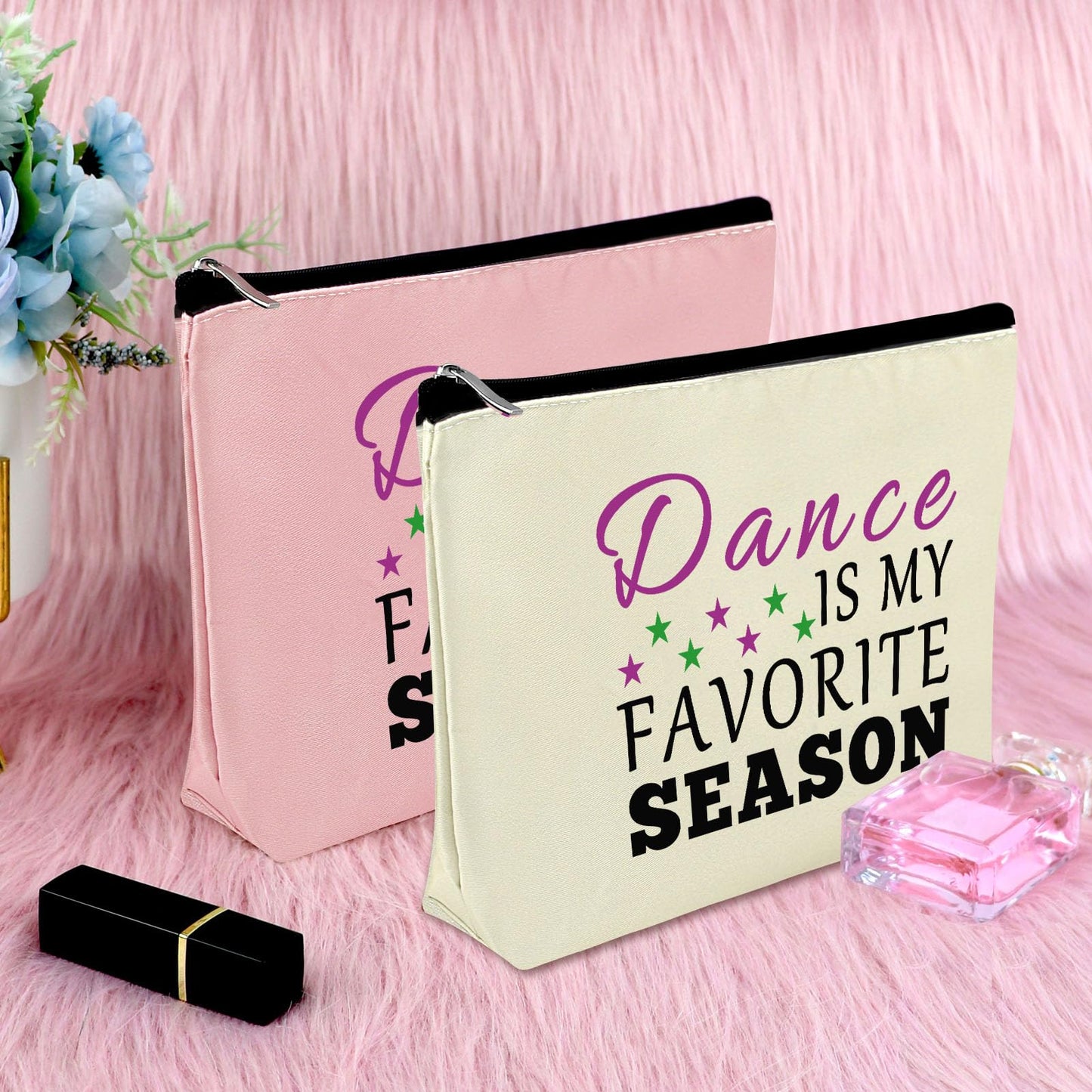 Dancer Gift for Women Makeup Bag Dance Student Gift Dance Teacher Appreciation Gift Dance Teams Inspiration Gifts Cheer Coach Gift Dance Lover Gift Christmas Birthday Gift 3PCS Travel Cosmetic Pouch