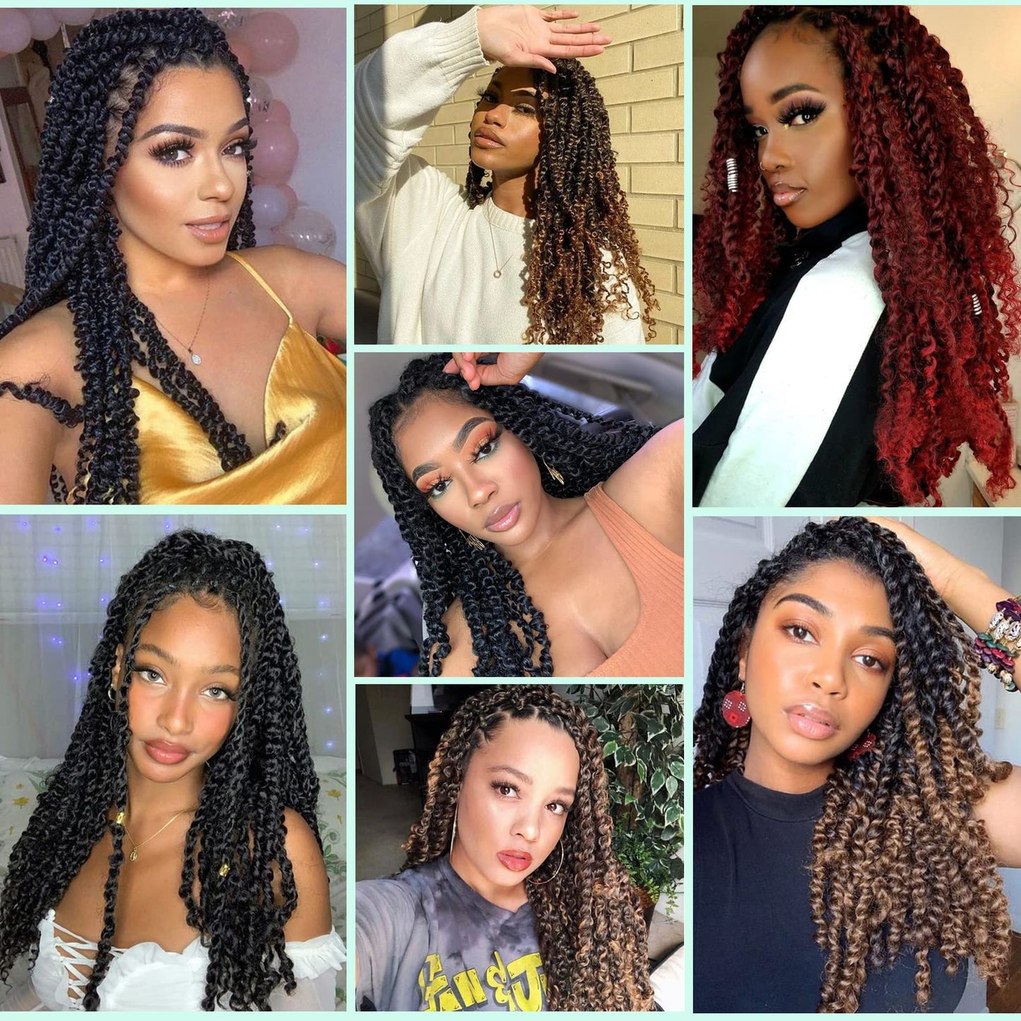 ROSDINA Passion Twist Hair - 32 Inch 6 Packs Ombre Blonde Super Long Bohemian Hair For Passion Twist Crochet Hair Butterfly Locs, Synthetic Braiding Hair Extensions (32 Inch,T27-6P)