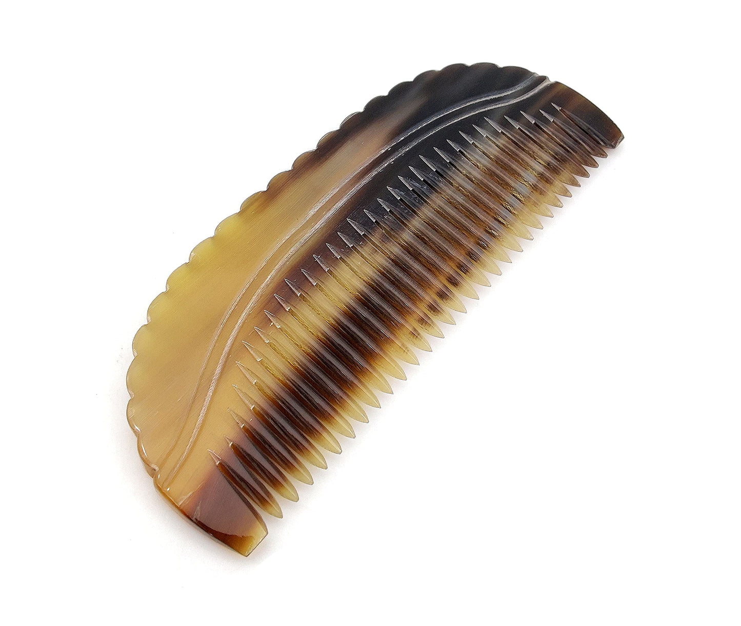 5MOONSUN5's Ox Horn Comb Premium Quality 100% Handmade Anti Static Natural Fine Horn Pocket Comb Without Handle- Professional Detangling Massage Fine tooth Comb A Great Gift - (4.5inch)