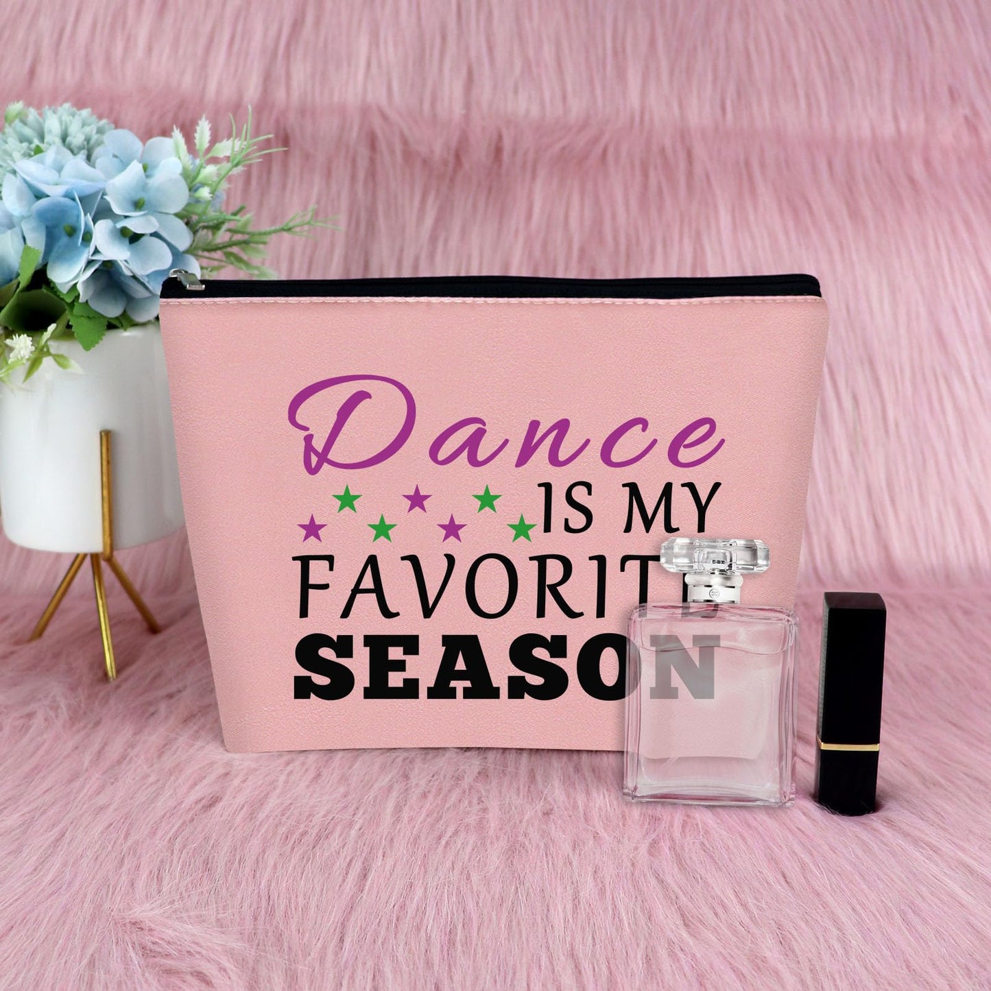 Gifts for Dancers Women Makeup Bag Dance Student Gift Dance Teacher Appreciation Gifts Dance Lover Gift for Women Dance Mom Birthday Gift Graduation Gift for Dance Student 2PCS Travel Cosmetic Pouch