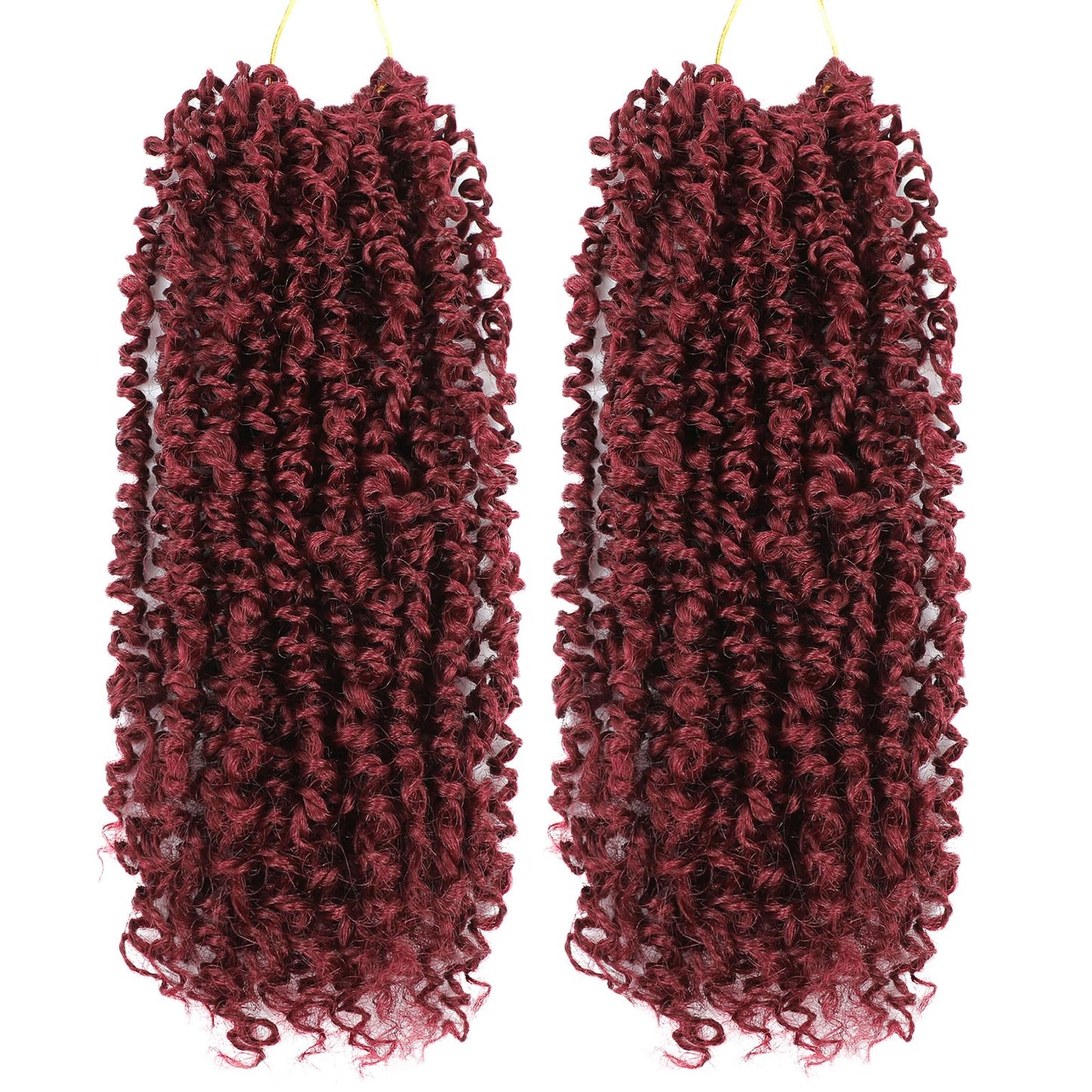 Fulcrum Yanky Mini Twist Crochet hair 10Inch, 2Packs Passion Twist Crochet Hair for black Women, Pre-Twisted Crochet Twist Hair with Curly Ends (10Inch, BUG#)