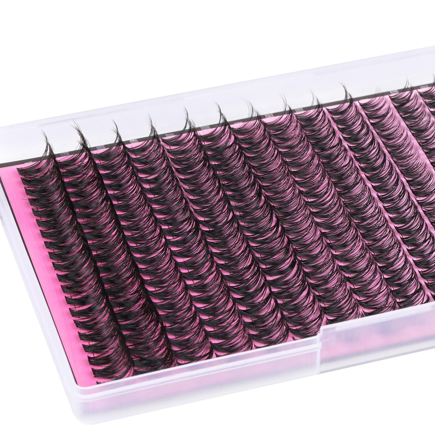 FANXITON Lash Clusters 280Pcs Wispy Lash Clusters D Curl 8-16Mix Natural Eyelash Clusters 40D Individual Eyelash DIY Lash Extensions at Home(0.07D 40D)