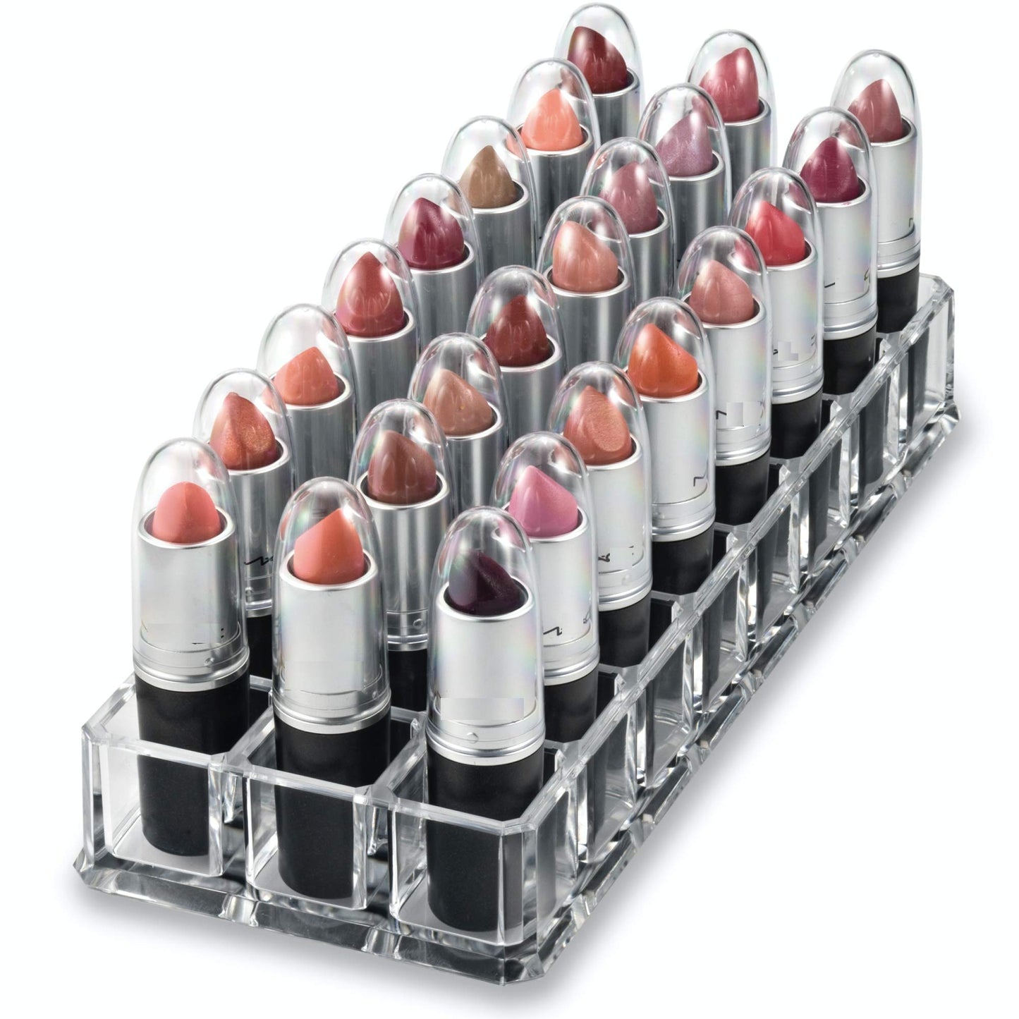 byAlegory Clear Lipstick Caps Compatible With MAC - Replaces Original Cap To See Your Favorite Lipstick Color Easily (48 Caps)