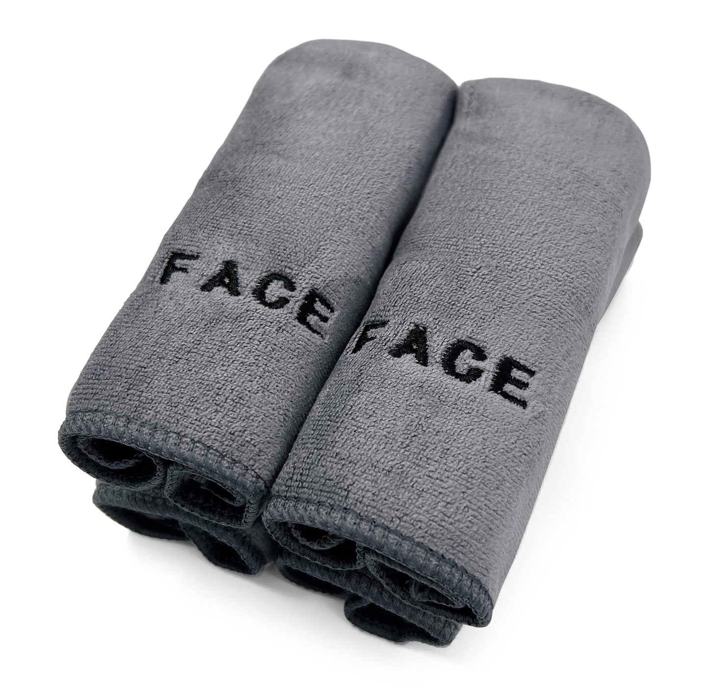 Crafty Cloth Microfiber Face Cloths | Ultra Soft Absorbent Face Towels for Washing Face | Grey