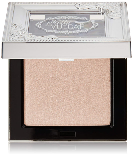 Pretty Vulgar Shimmering Swan Powder Highlighter, Shimmer Highlighting Powder for Face and Body, Gluten-Free and Cruelty-Free, Glimmers Of BS, 6g / 0.2 Oz