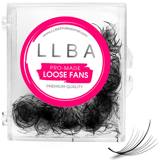 LLBA Promade Wispy Lash Extensions 9D 0.05, 100% Handmade Eyelashes Volume Fans, C Cc D Curls, 9-17 Mm Length, Long-Lasting, Easy Application (D 9 mm)