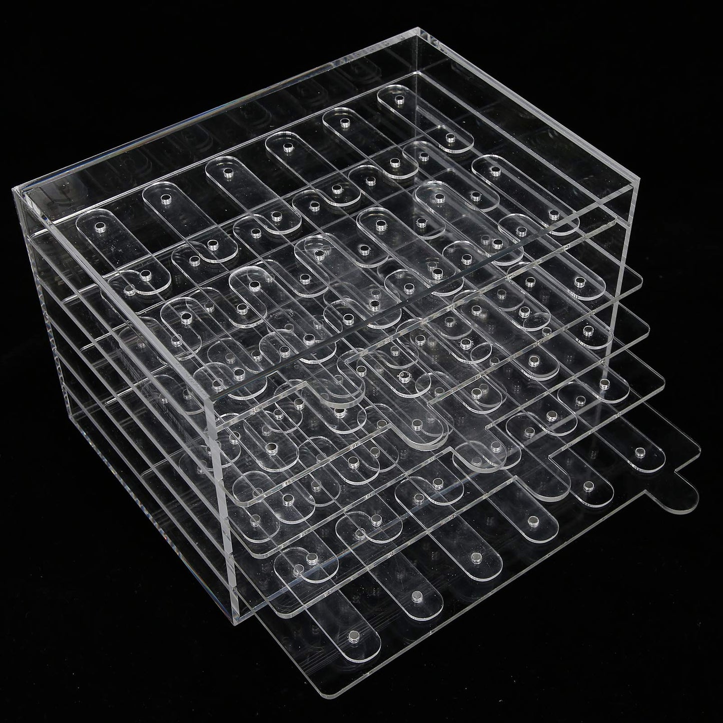 Nail Art Showing Display Stand, Transparent Acrylic Material Nail Art Tools Accessories Desktop Rack for Nail Beauty Salon