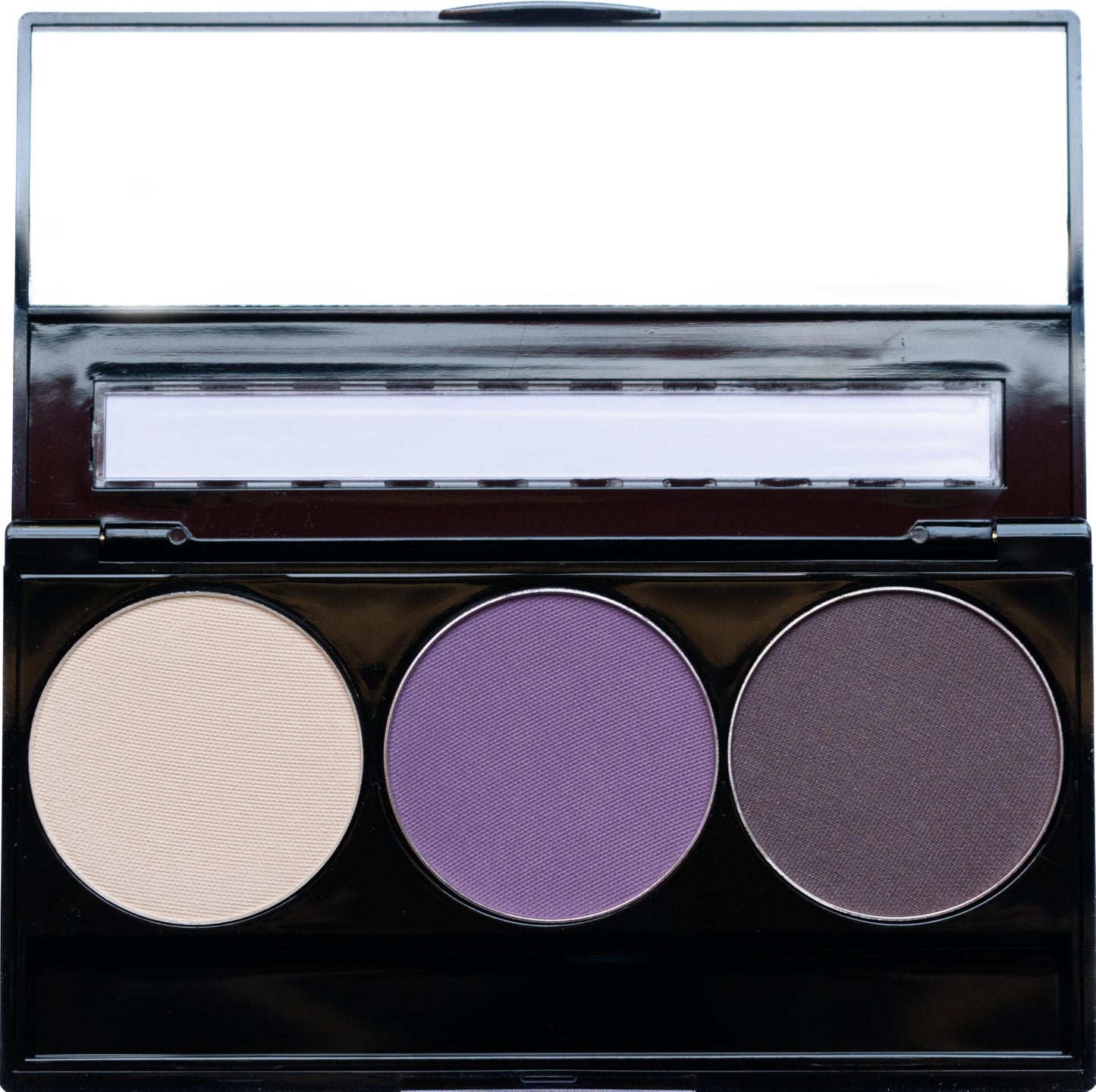 Pure Ziva Off White, Matte Medium Lavender Violet, and Matte Deep Purple Vegan Eyeshadow Trio Palette; Talc, Paraben & Cruelty Free