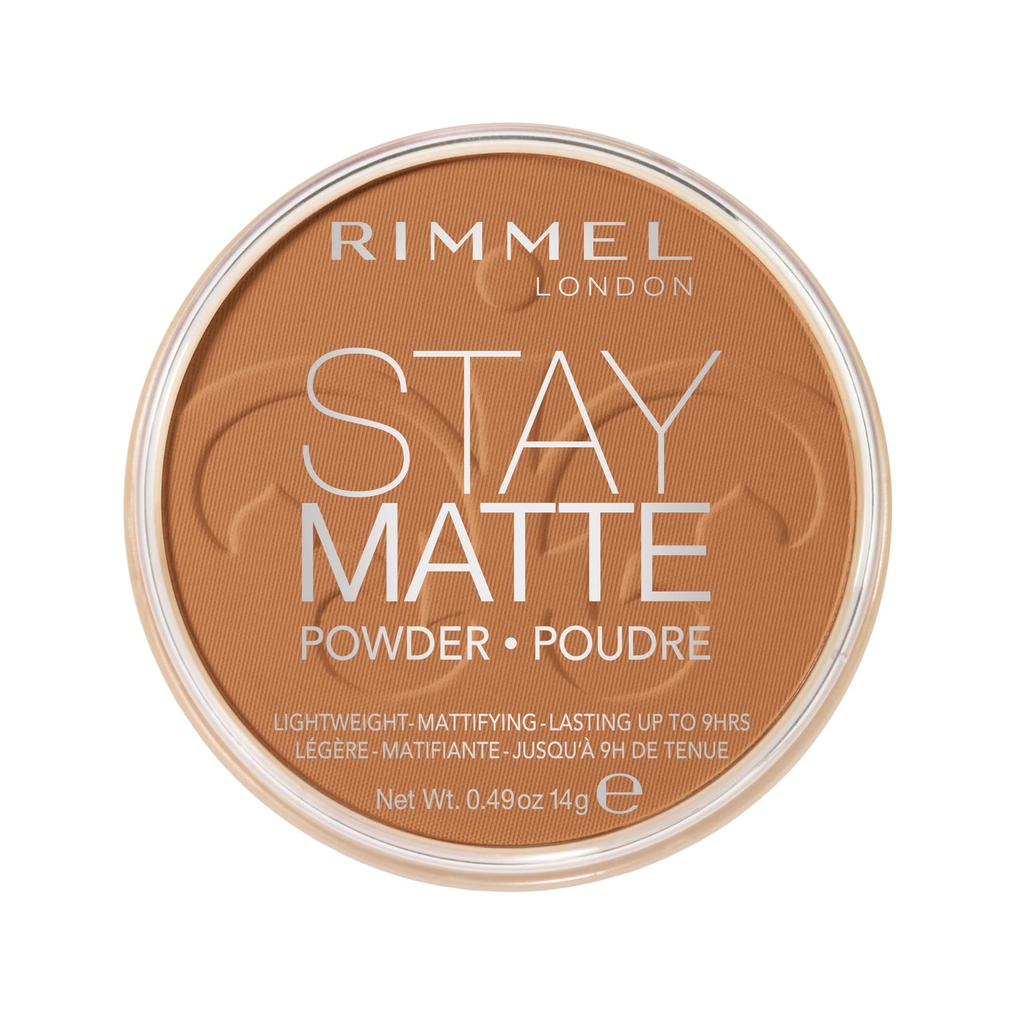 Rimmel London Stay Matte - 031 Pecan - Pressed Powder, Lightweight, High Coverage, Shine Control, 0.49oz