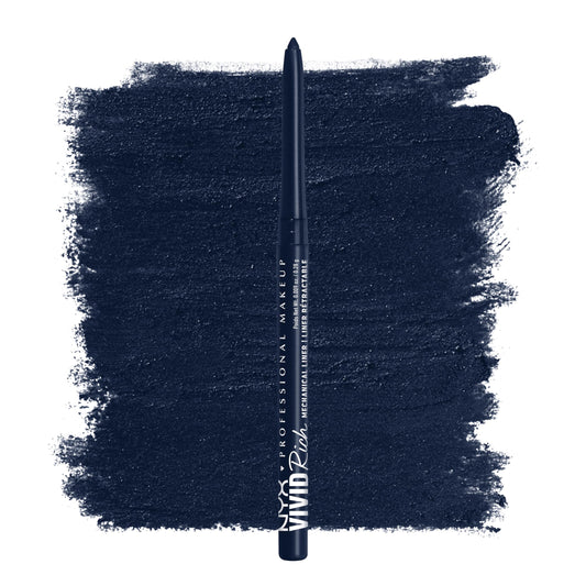 NYX PROFESSIONAL MAKEUP Mechanical Eye Pencil, Vivid Rich Mechanical, Creamy Retractable Eyeliner - Sapphire Bling, Deep Blue Eyeliner