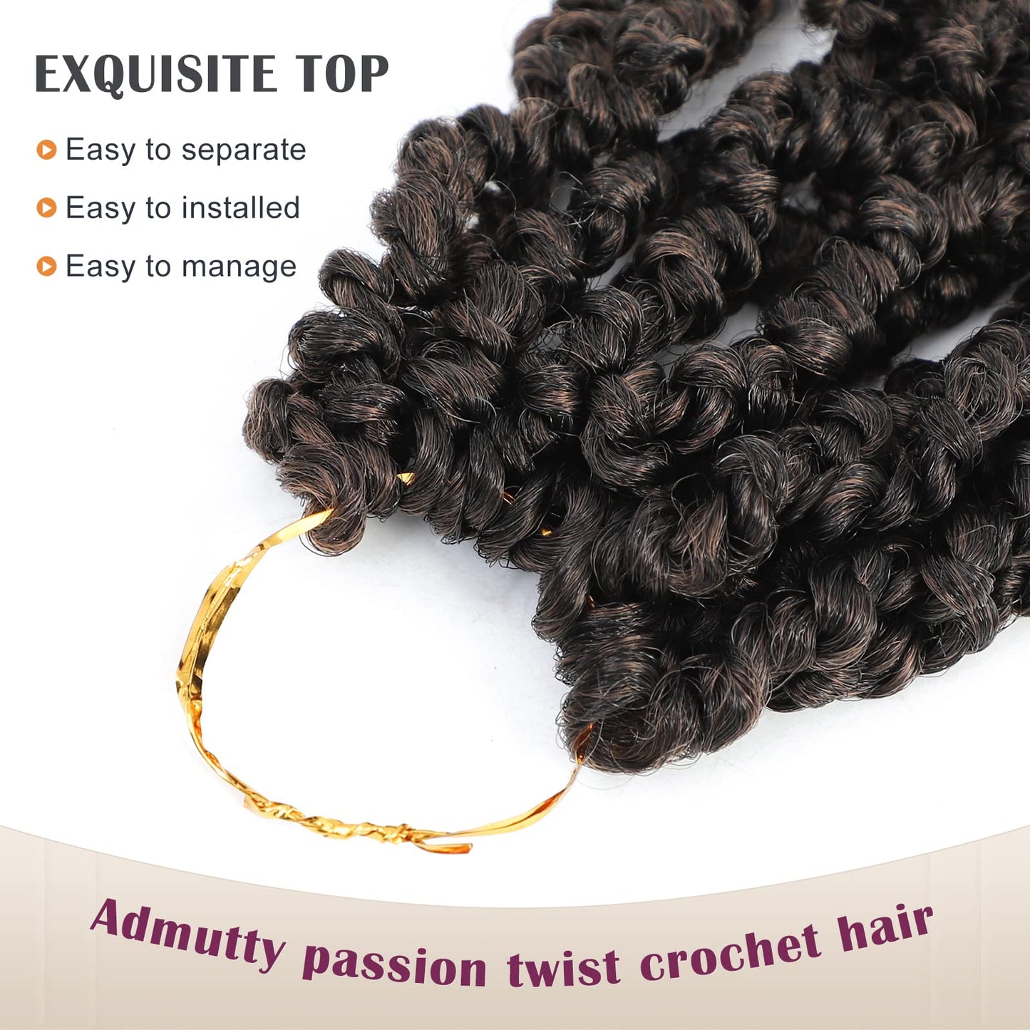 Passion Twist Crochet Hair,Passion Twist Hair 12 Inch,2 Packs Pretwisted Passion Twist Hair,Short Passion Twist Crochet Braids,Pre Looped Crochet Hair for Black Women(1B/30)