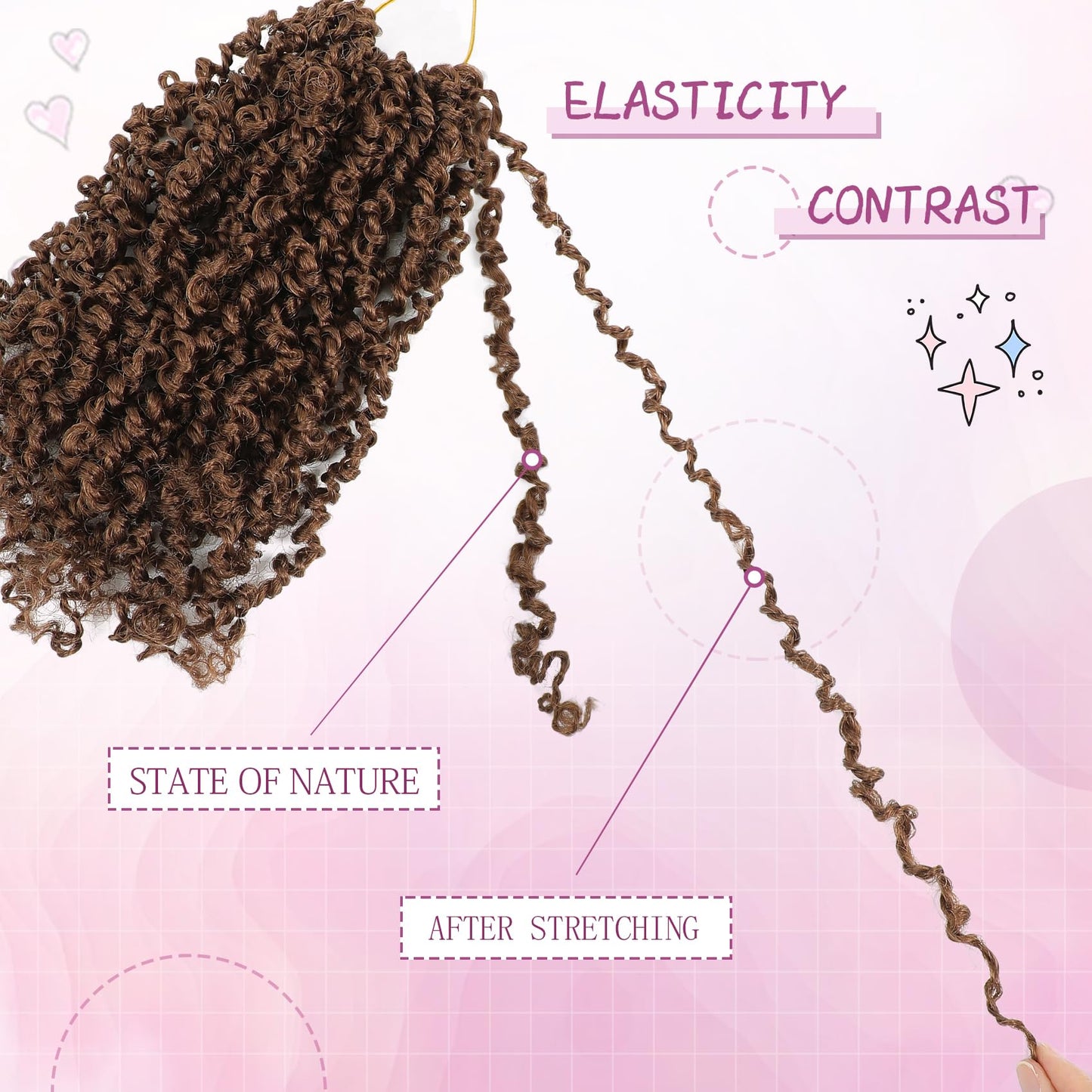 Fulcrum Yanky Mini Twist Crochet hair 10Inch, 2Packs Passion Twist Crochet Hair for black Women, Pre-Twisted Crochet Twist Hair with Curly Ends (10Inch, 30#)