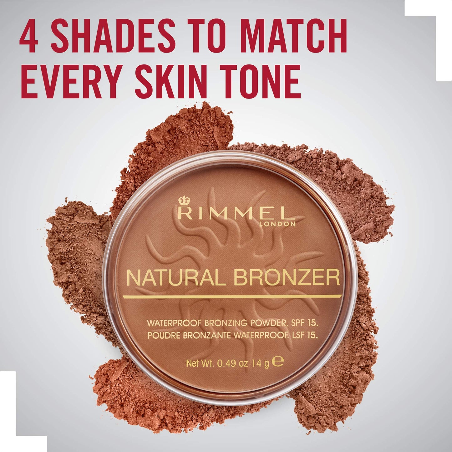 Rimmel London Natural - 020 Sunshine - Bronzer, Matte Finish, 0.49oz