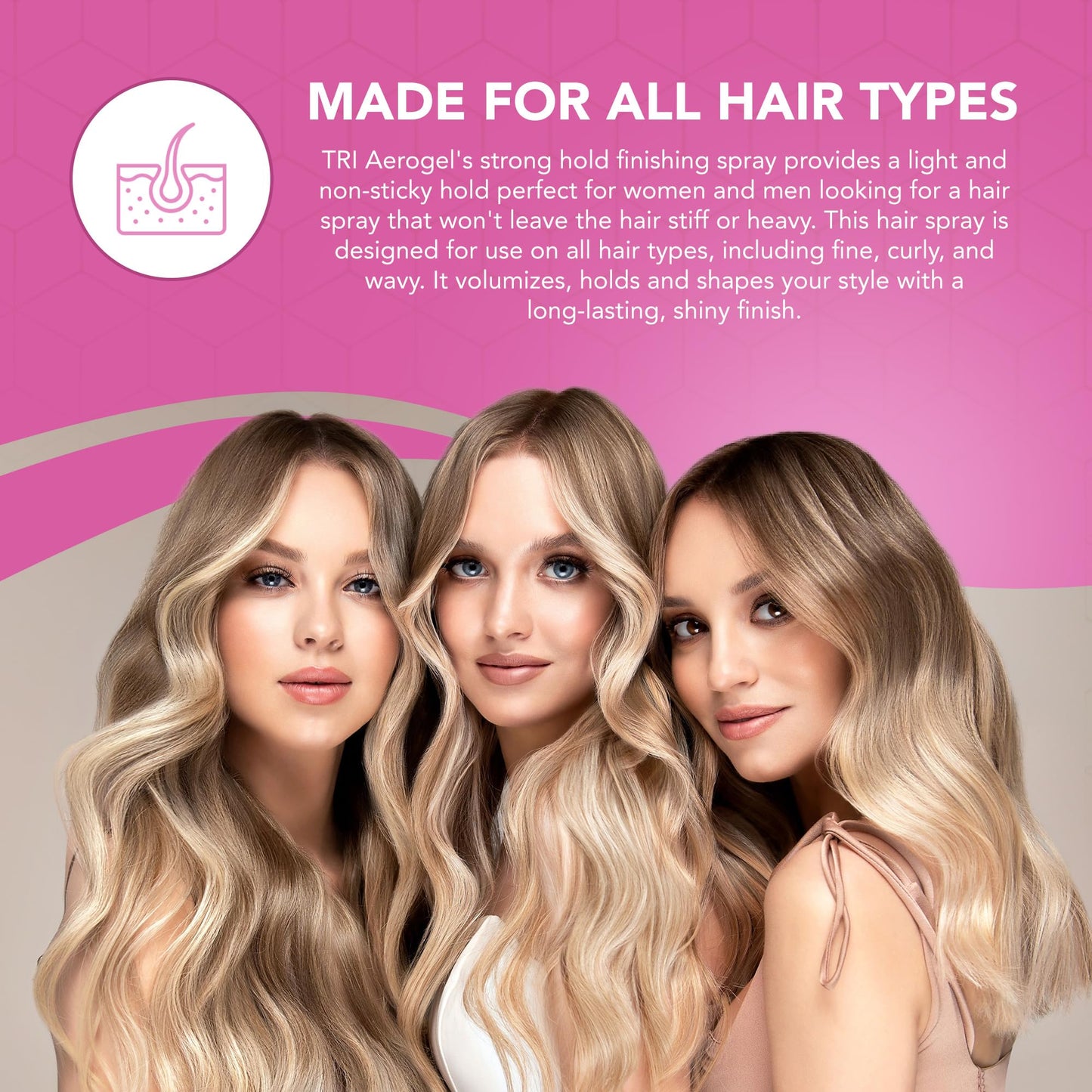 TRI Design Haircare Bundle: Aerogel Volumizing & Flexible Hold Hairspray + Covert Control Fast-Drying & Humidity-Resistant Hairspray – For All Hair Types, Lightweight & Non-Sticky Finish