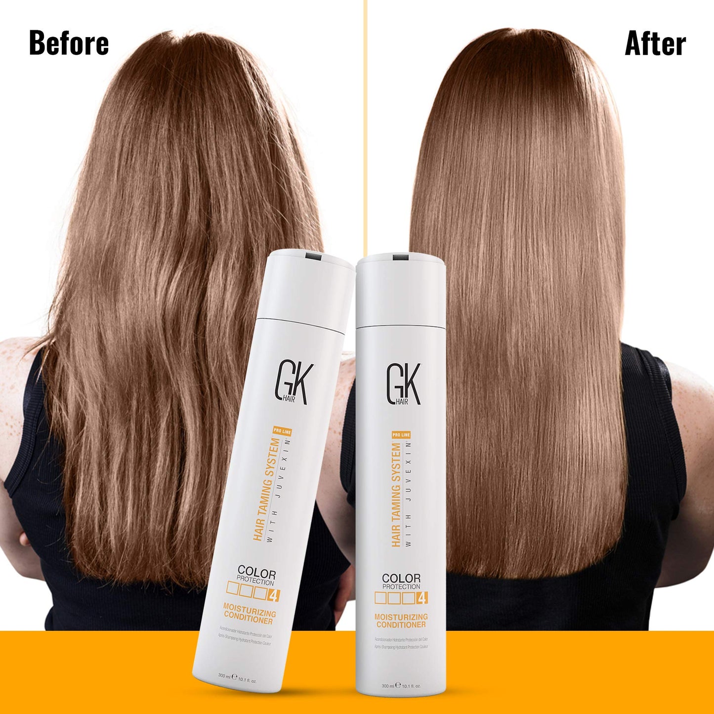 GK HAIR Anti Dandruff Shampoo 8.5 Fl Oz & Moisturizing Conditioner for Color Treated Dry Damage Curly Frizzy Thinning 10.1 Fl Oz