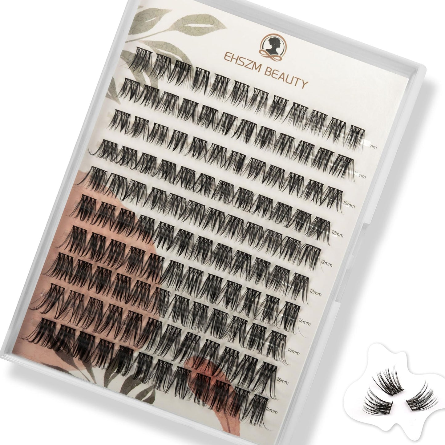 Natural Wispy Look,10mm,12mm,14mm,16mm(10-16mm) D Curl Lash Clusters,Individual lash Extensions,Lightweight, Easy to Apply,EHSZM BEAUTY