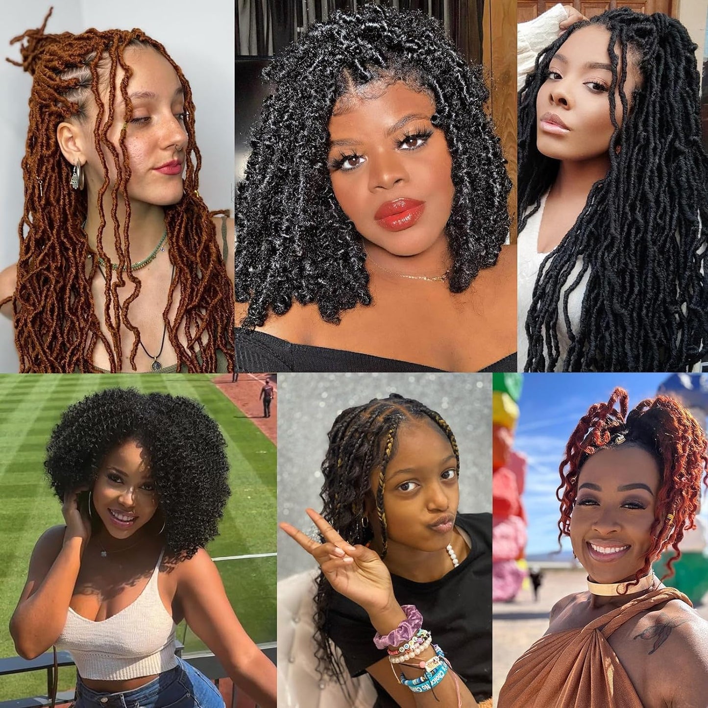 Marley Twist Braiding Hair 10INCH, Pre-Separated Springy Afro Twist Hair Kinky Twist Crochet Hair Braids for Distressed Soft Locs Spring Twist Hair for Women (Natural Black, 10 Inch(Pack of 3))