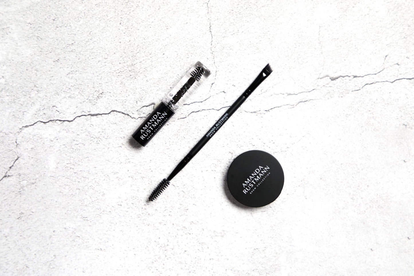 Amanda Rustmann Brow Collection Premium Quality Brow Kit- Nash Blonde | Styling Kit | Soft and Natural Eyebrow Powder | Dual-Ended Brush | Compact Size for On-the-Go