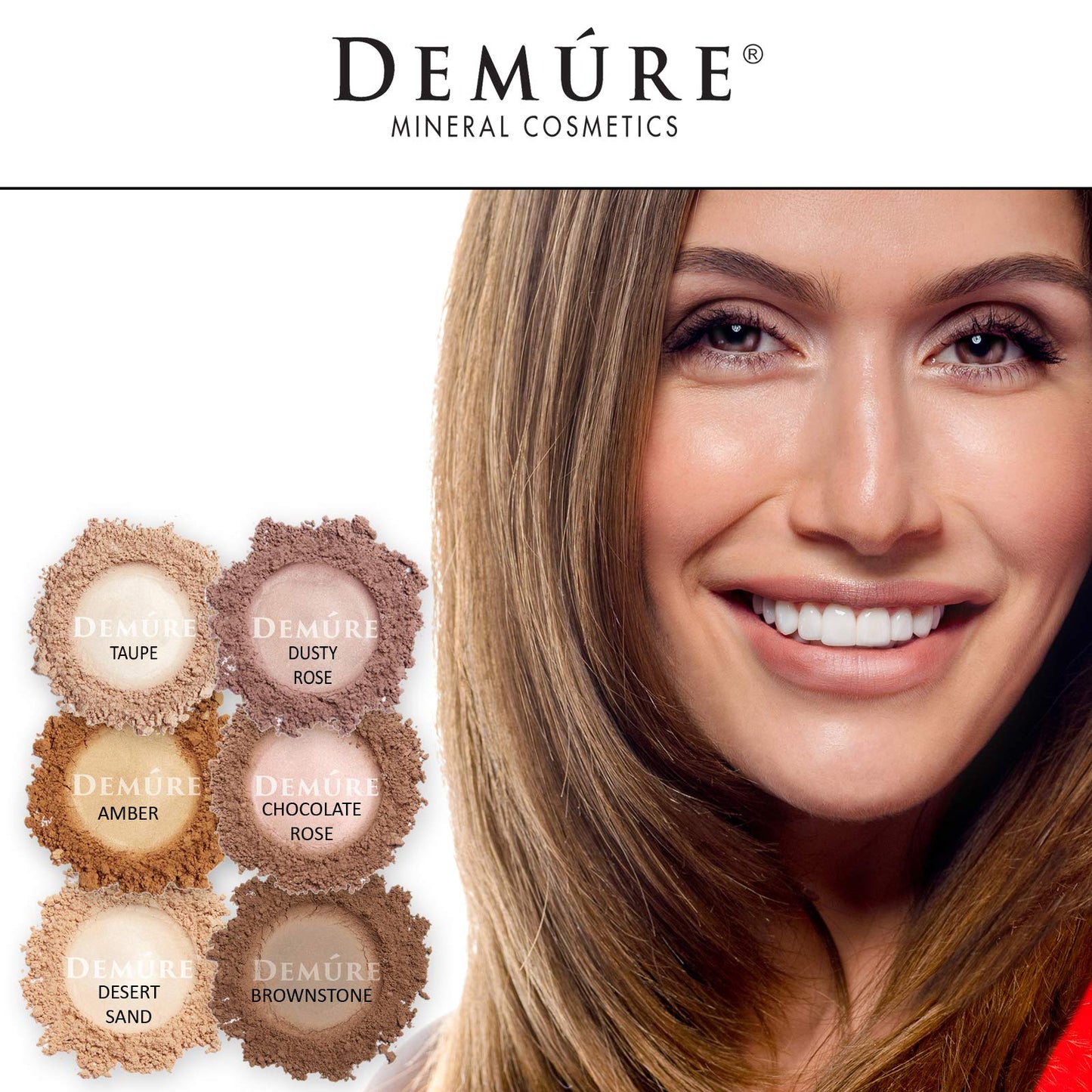 Demure Mineral Make Up (Amber) Eye Shadow, Matte Eyeshadow, Loose Powder, Eye Makeup, Professional Makeup