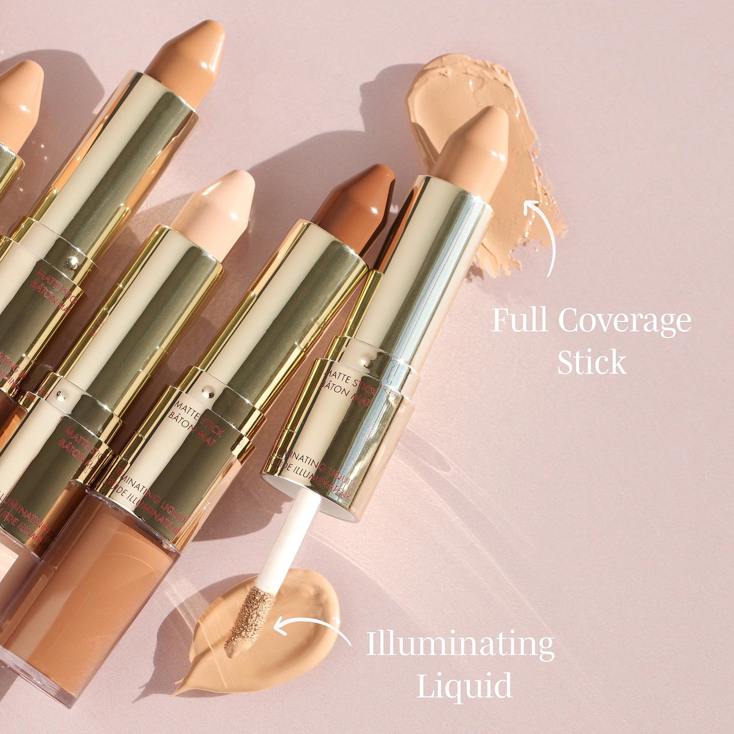 Wander Beauty Dualist Matte and Illuminating Concealer Makeup - Golden Medium - Dual-Ended Matte Concealer Stick + Liquid Concealer - Full Coverage Concealer Brightens & Hydrates - 0.28 fl oz