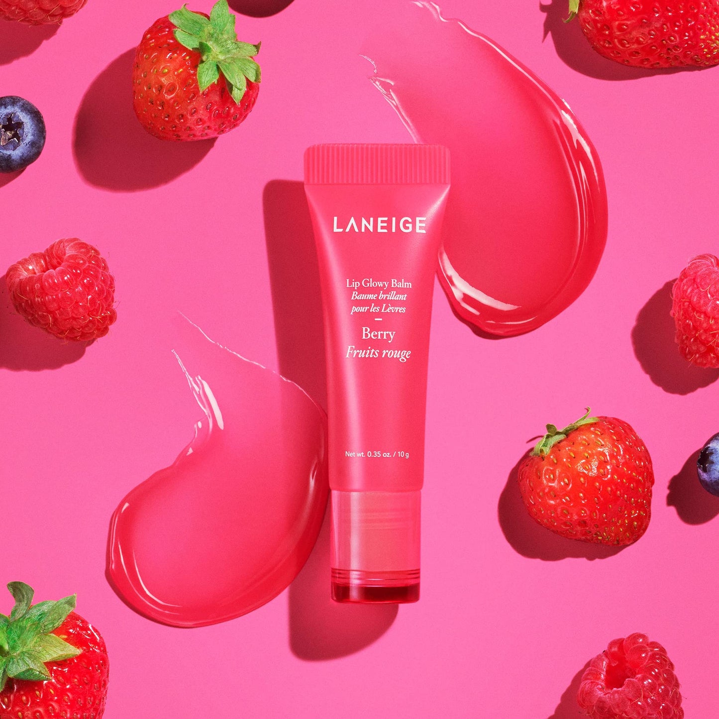 LANEIGE Lip Sleeping Mask Berry: Hydrate and Nourish + Lip Glowy Balm Berry Hydrate & Tint with Murumuru and Shea Butter