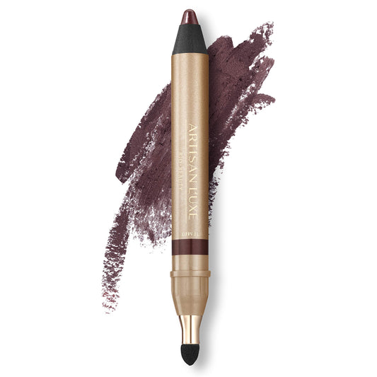 Artisan L'uxe Beauty Velvet Jumbo Eyeliner Pencil - Smokey Eyes in 3 Minutes - Water-Proof, Smudge-Proof, Long-Lasting - Age-Defying Essential Oils - Tempt (Shade: Deep Plum)