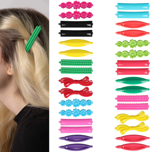 AURORA PIN 32pcs Hair Clips Set, Hair Barrettes for Women and Girls, Hair Accessories for Thick Thin Fine Hair, Small, Assorted Color