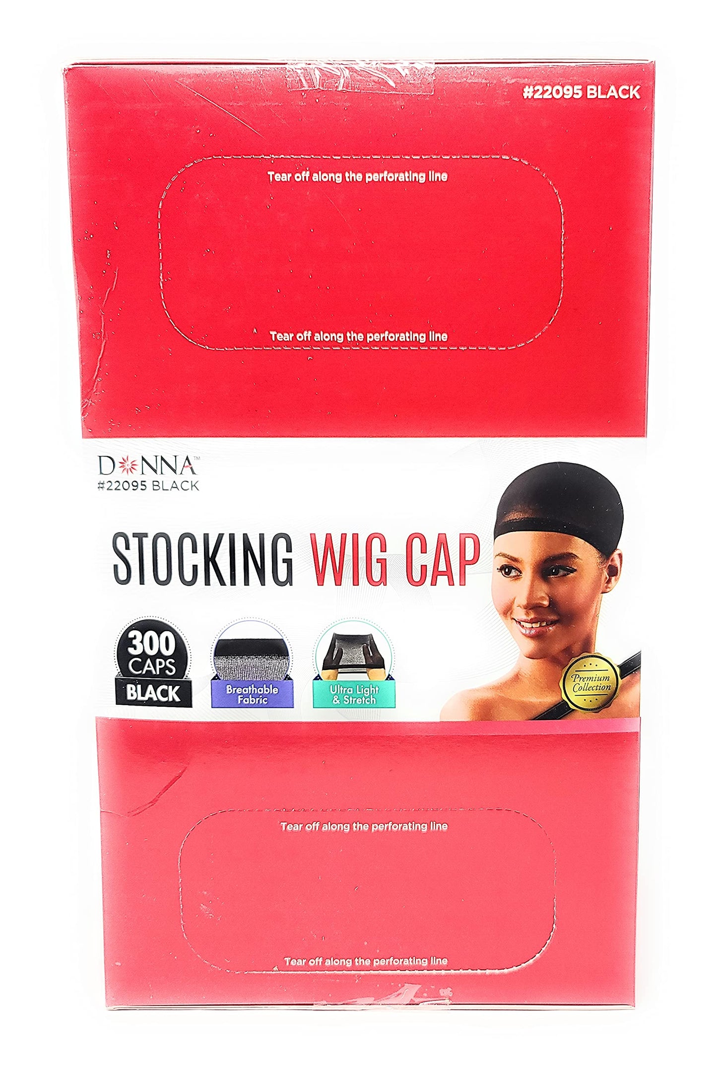 300 Wig Caps, Black, Bulk Pack