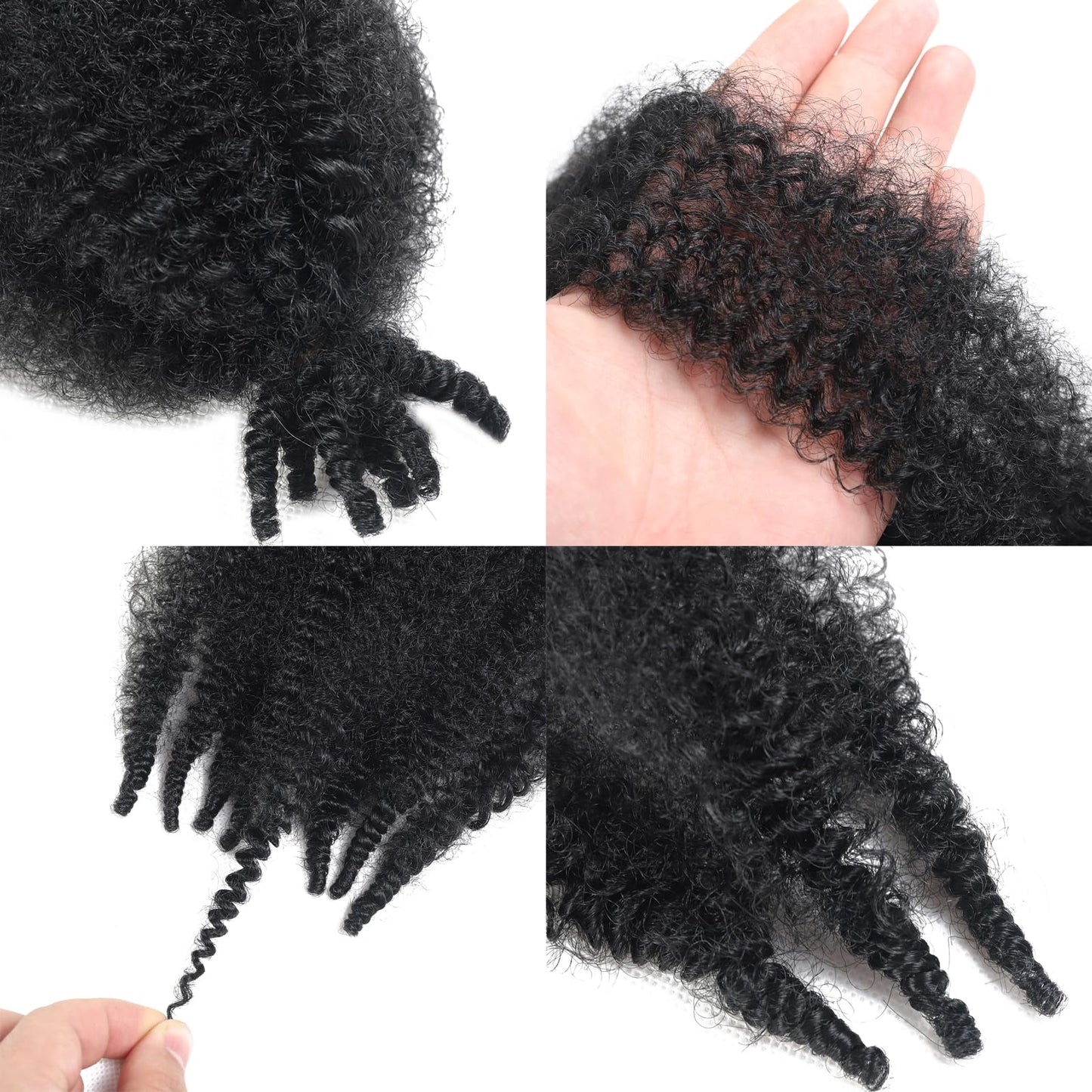 Afro Twist Hair Springy Twist Hair Marley Twist Braiding Hair 14 Inch 7 Packs Pre Fluffed Pre Separated Kinky Twist Hair Braids Marley Crochet Hair Extensions (27#)