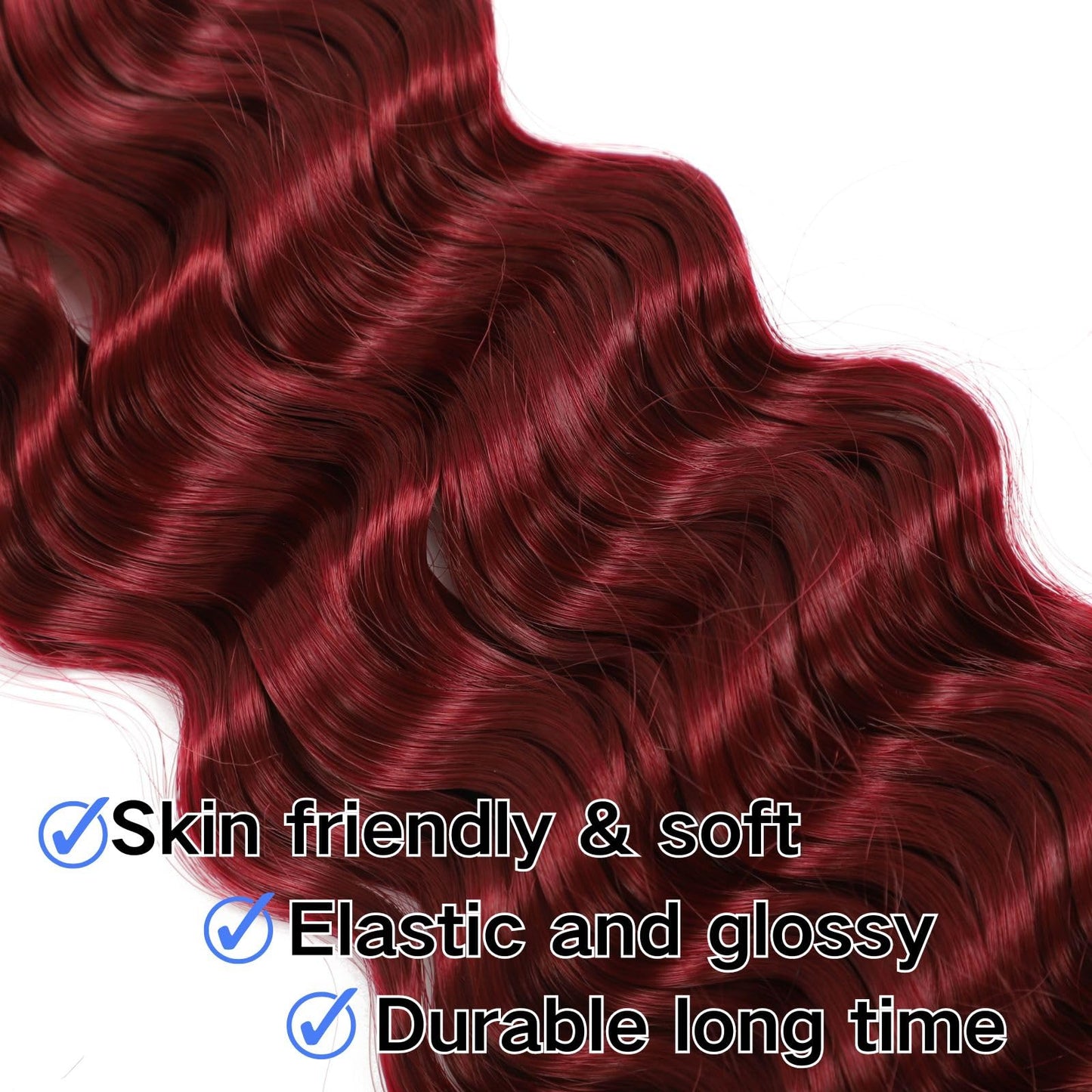 Deep Wave Bulk Braiding Hair No Weft Deep Wave Bulk Hair for Braiding Micro Quality Synthetic Braiding Hair for Boho Braids Wet and Wave (3Pack 20Inch 300g BUG)