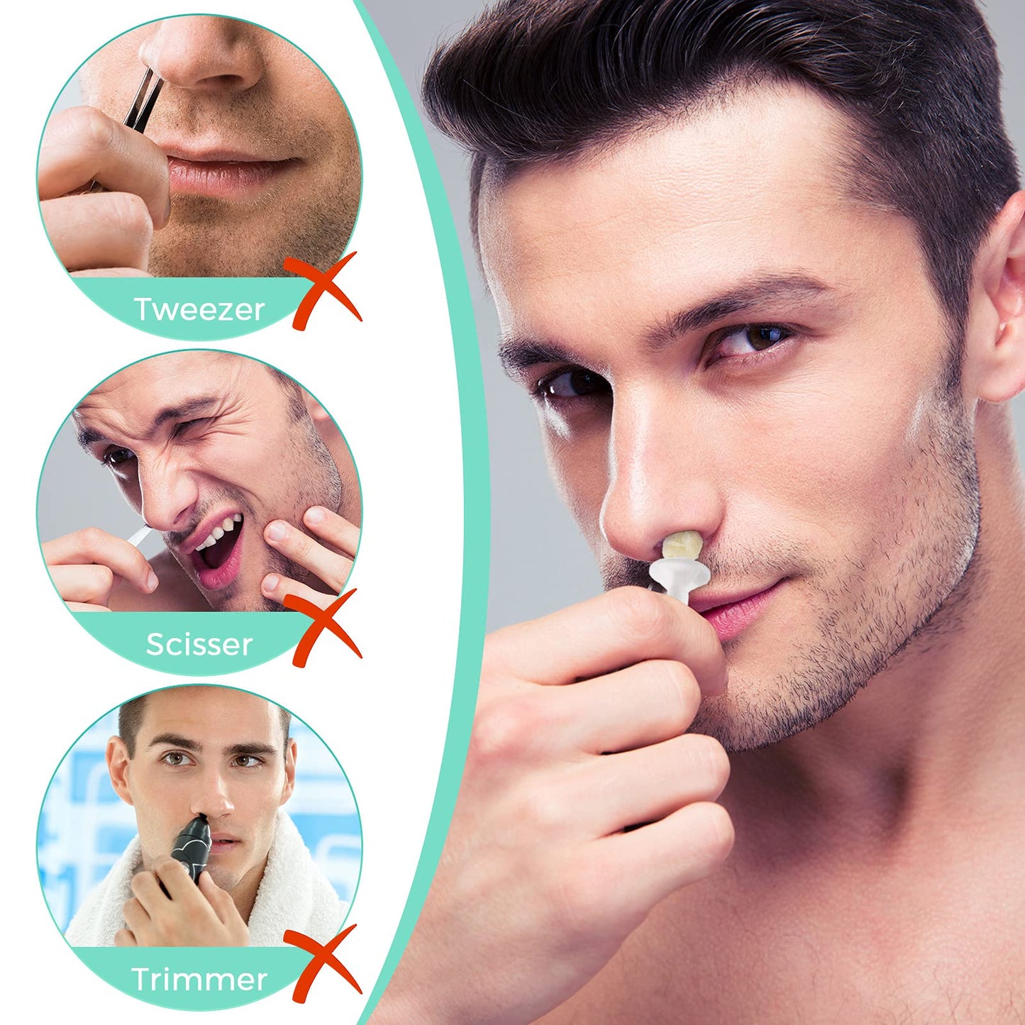 Nose Wax Sticks Applicators Plastic Wax Rod Wand Nose Waxing Strips Nostril Cleaning Removal for Cleaning Nostrils and Removing Nose Hair (80)