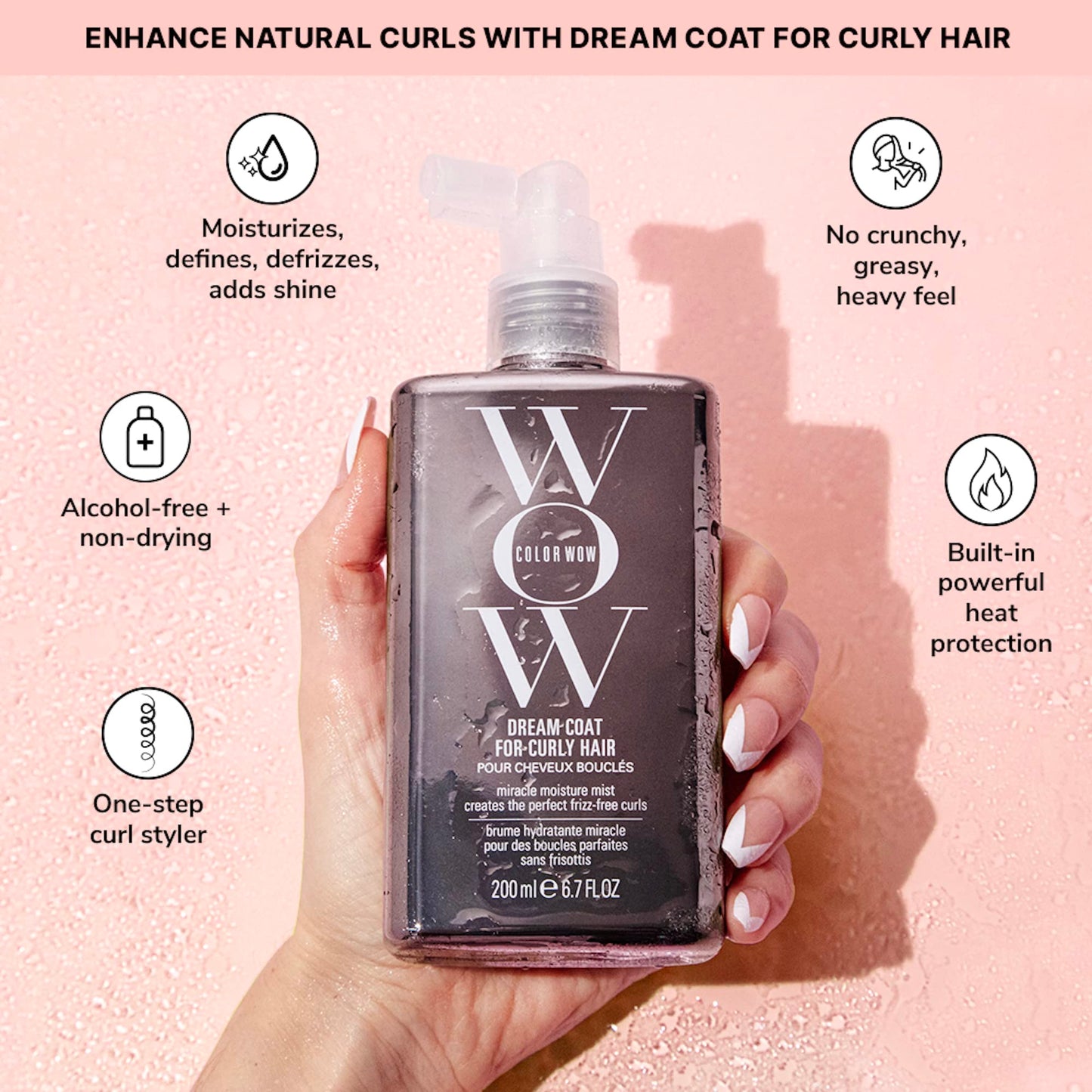 COLOR WOW Dream Duo for Curly Hair – Switch up your style from curly to straight and back again; advanced frizz control + heat protectants keep hair smooth, healthy and glossy.