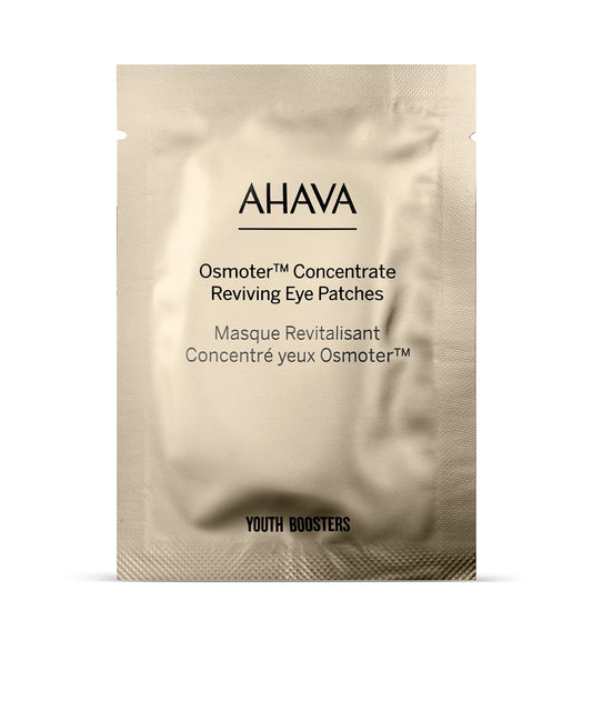 AHAVA Osmoter Concentrate Reviving Eye Patches - Hydrogel patches for youthful & rested eyes, reduces wrinkles, fatigue signs & fine lines, enhances radiance, with Osmoter X3 & Niacinamide, 6 packs